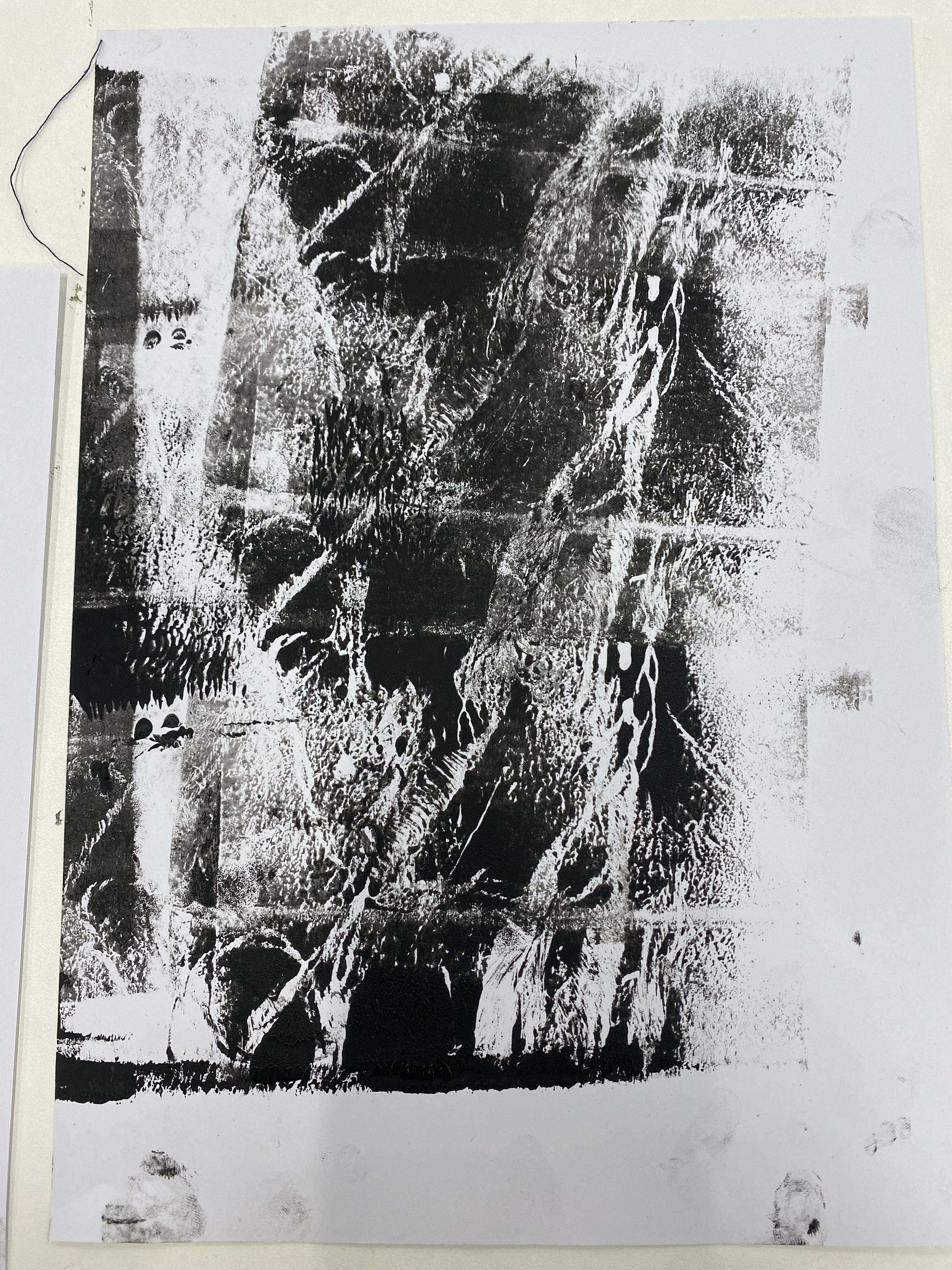 I liked the patterns and cracks created from the ink