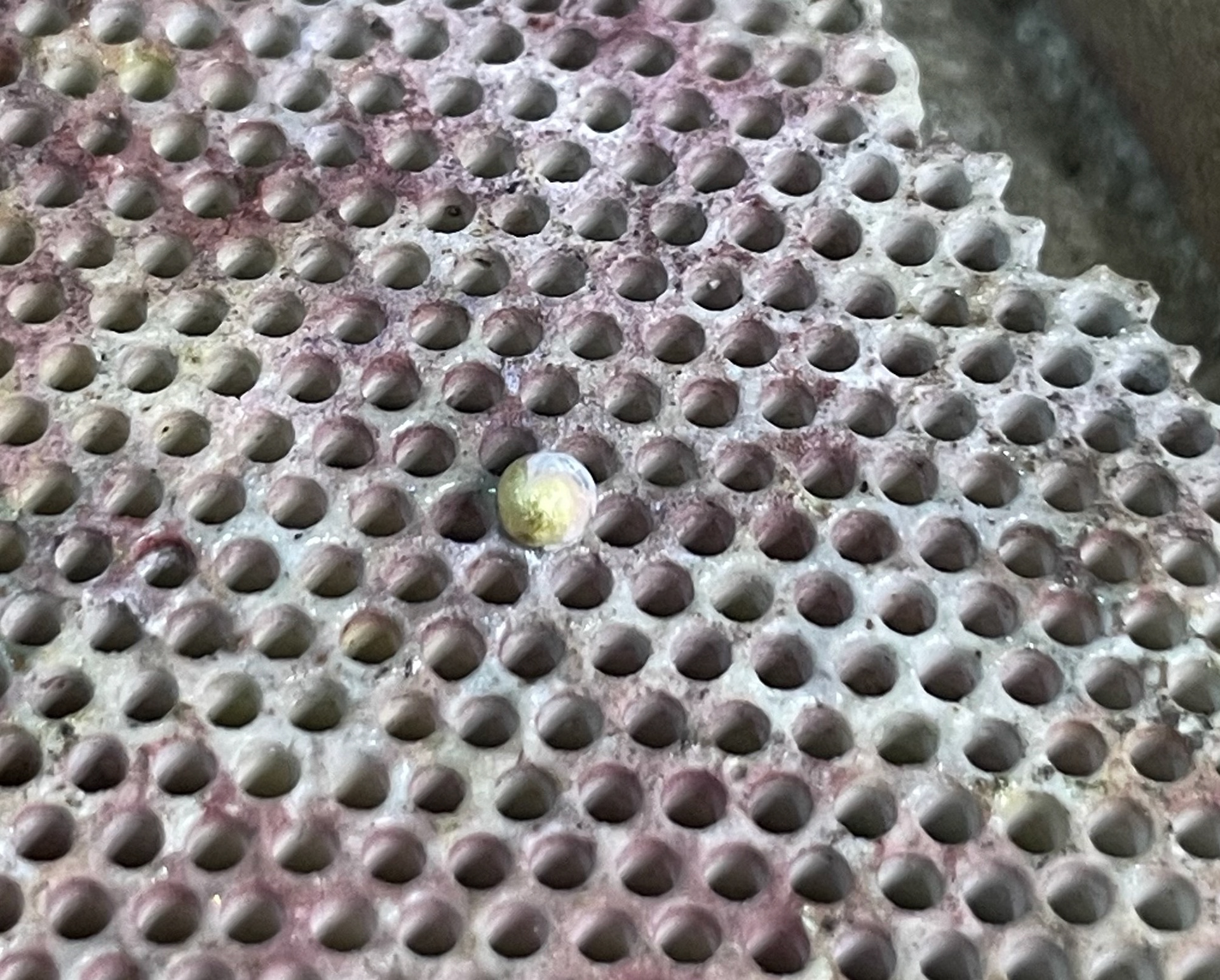 brass wire melted into a ball