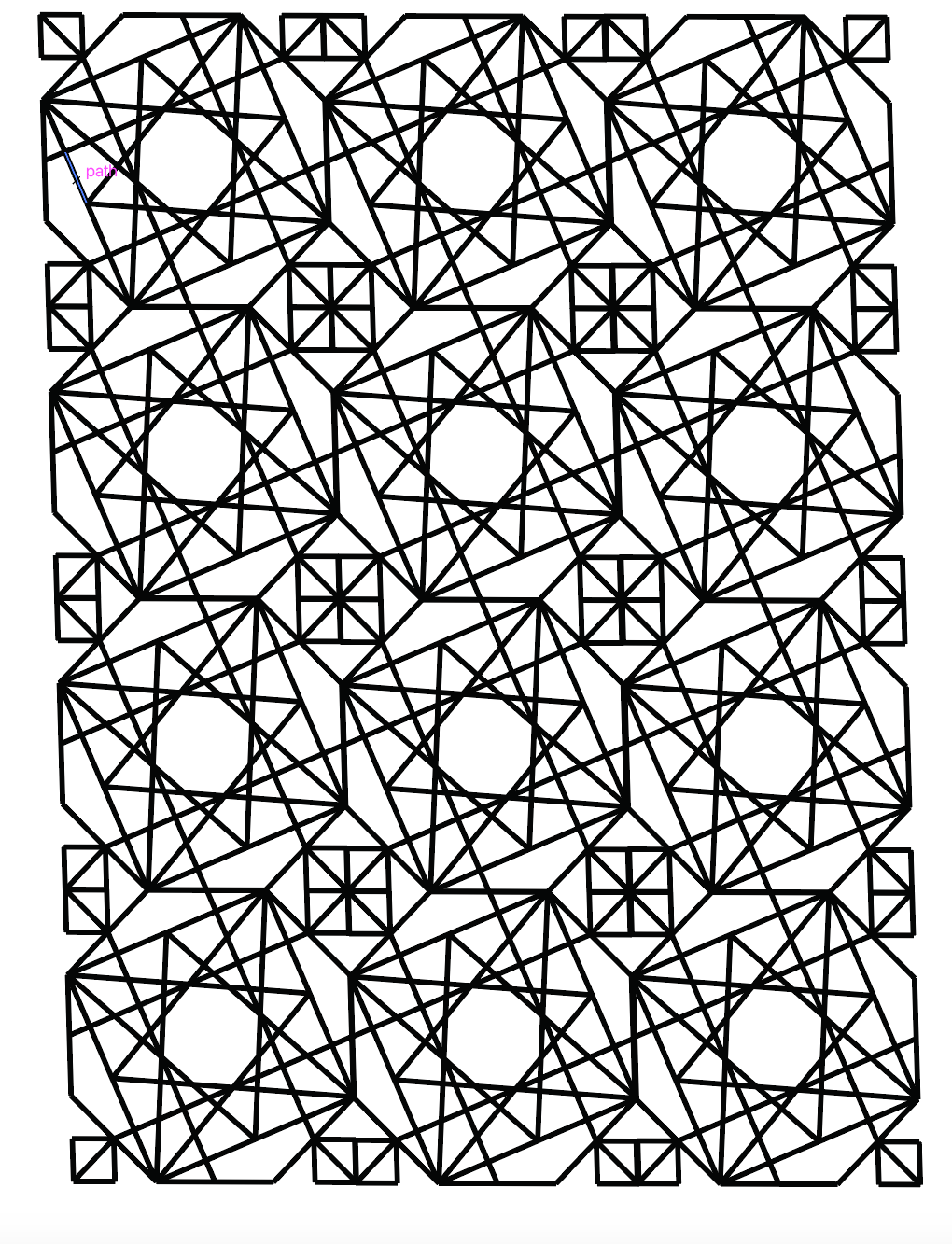Pattern ready to send to Print workshop