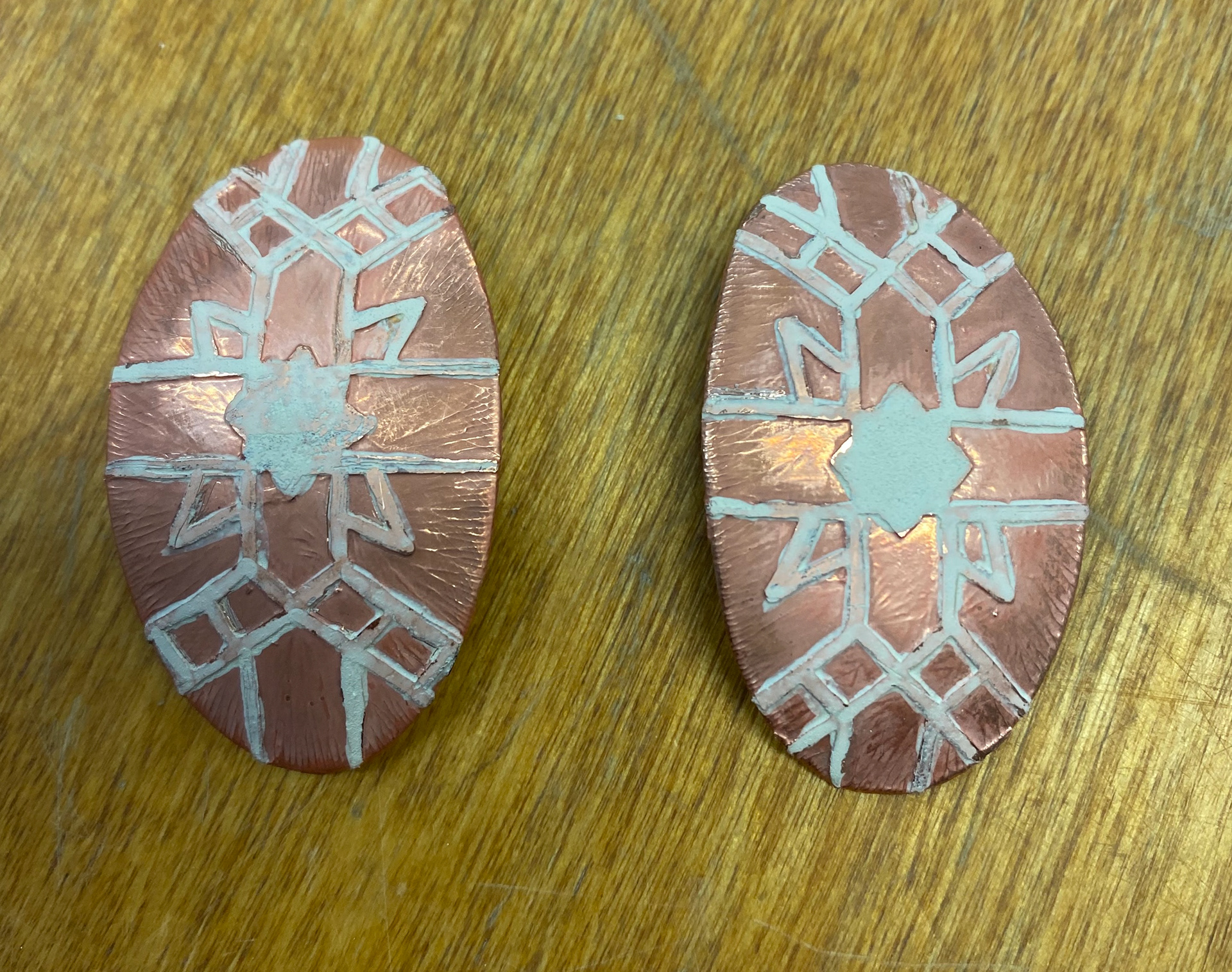 Applied Anti Scale to the Copper before enamelling.