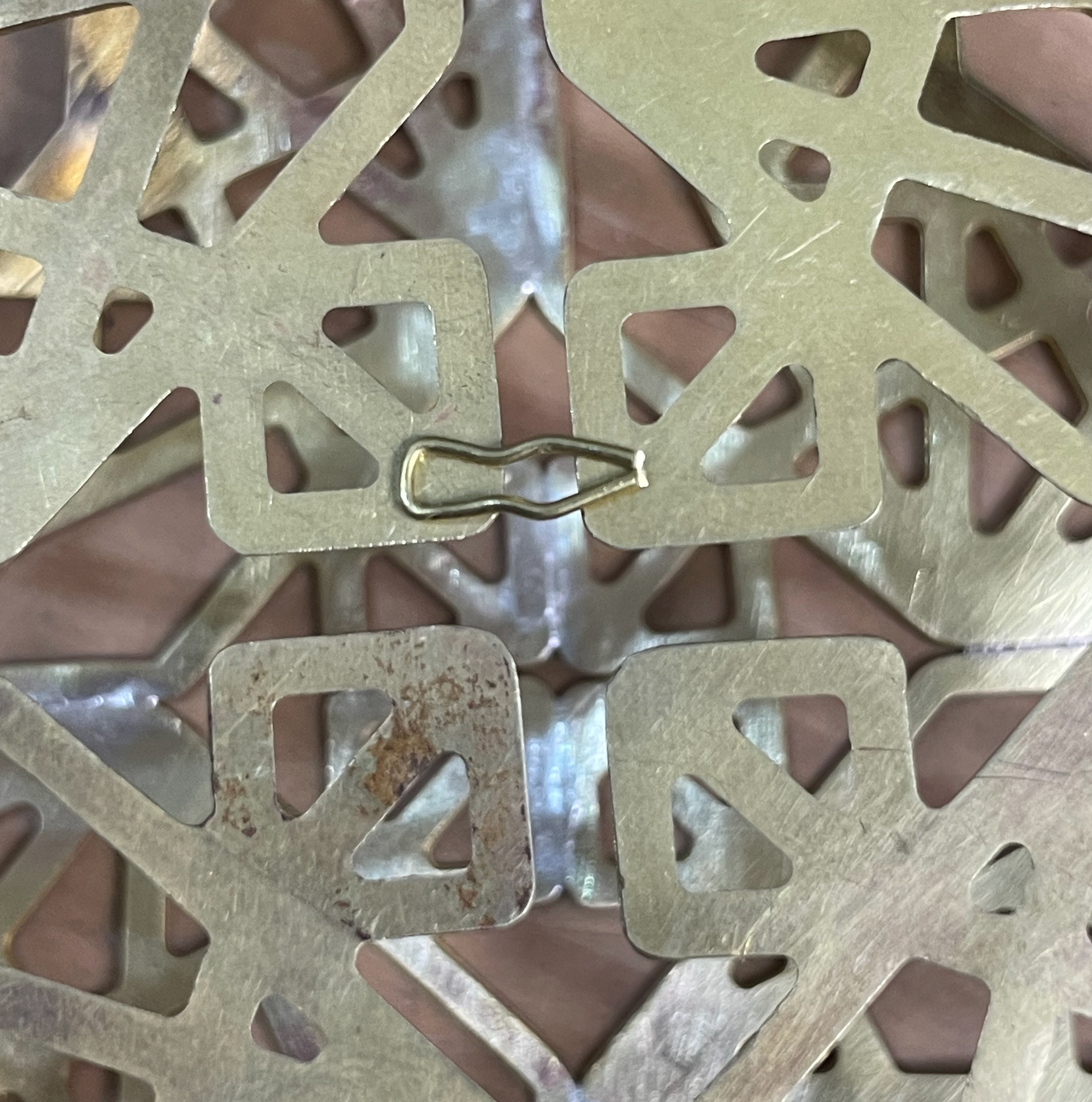 aligned/ marking where to put the clasp