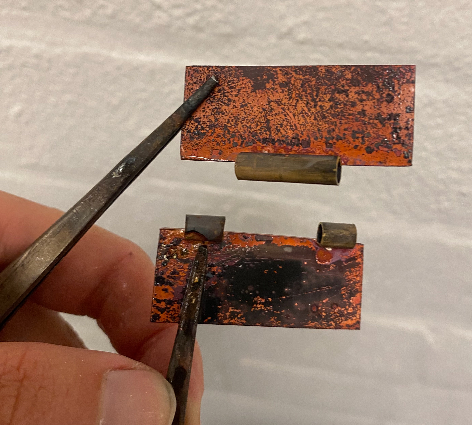 All sections of the tube soldered