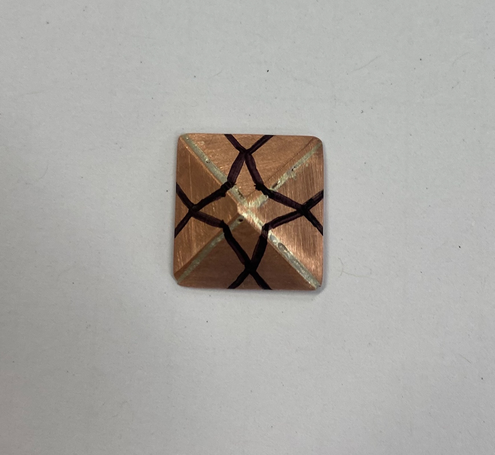 Pattern drawn onto pyramid