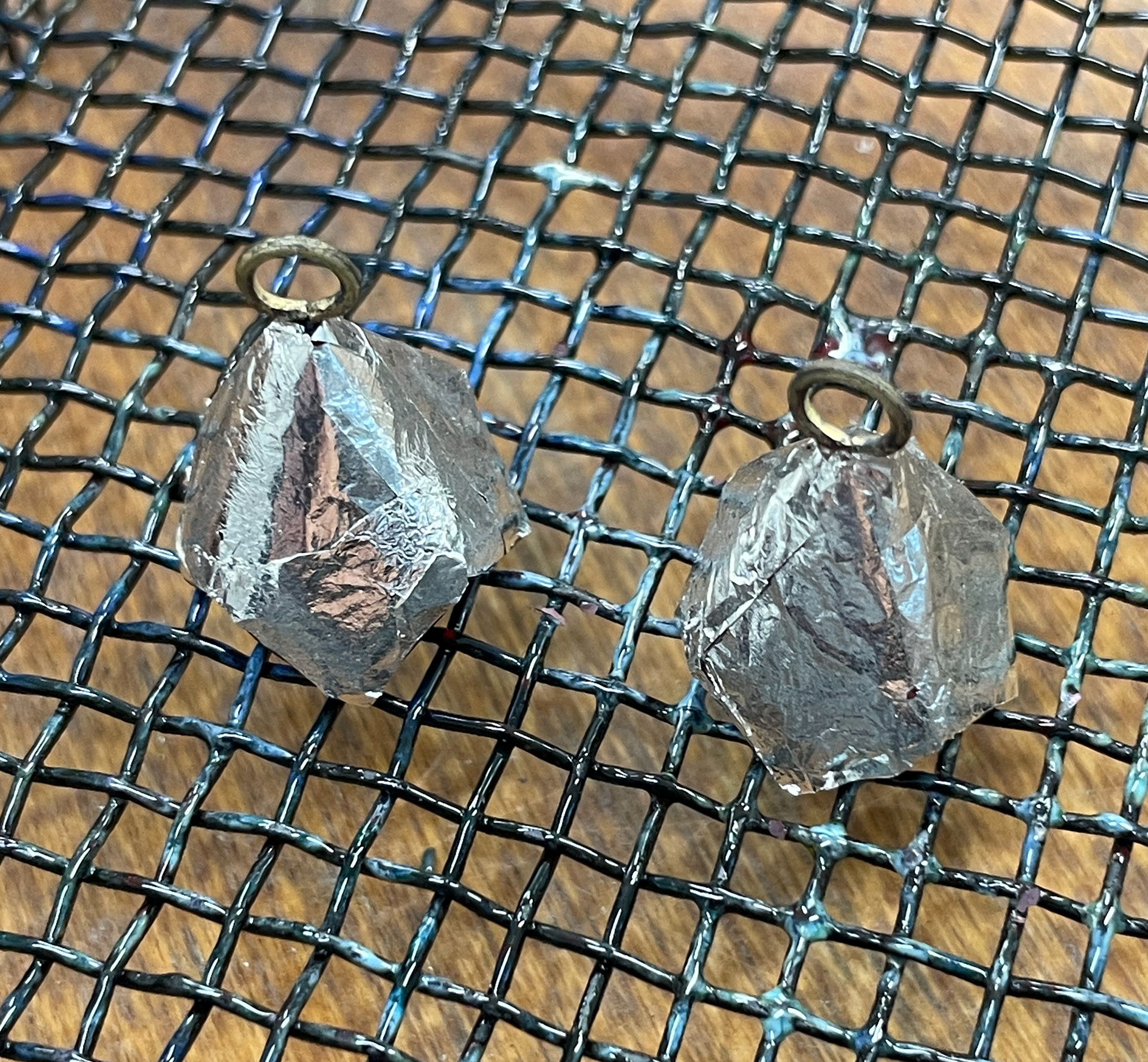 silver foil applied