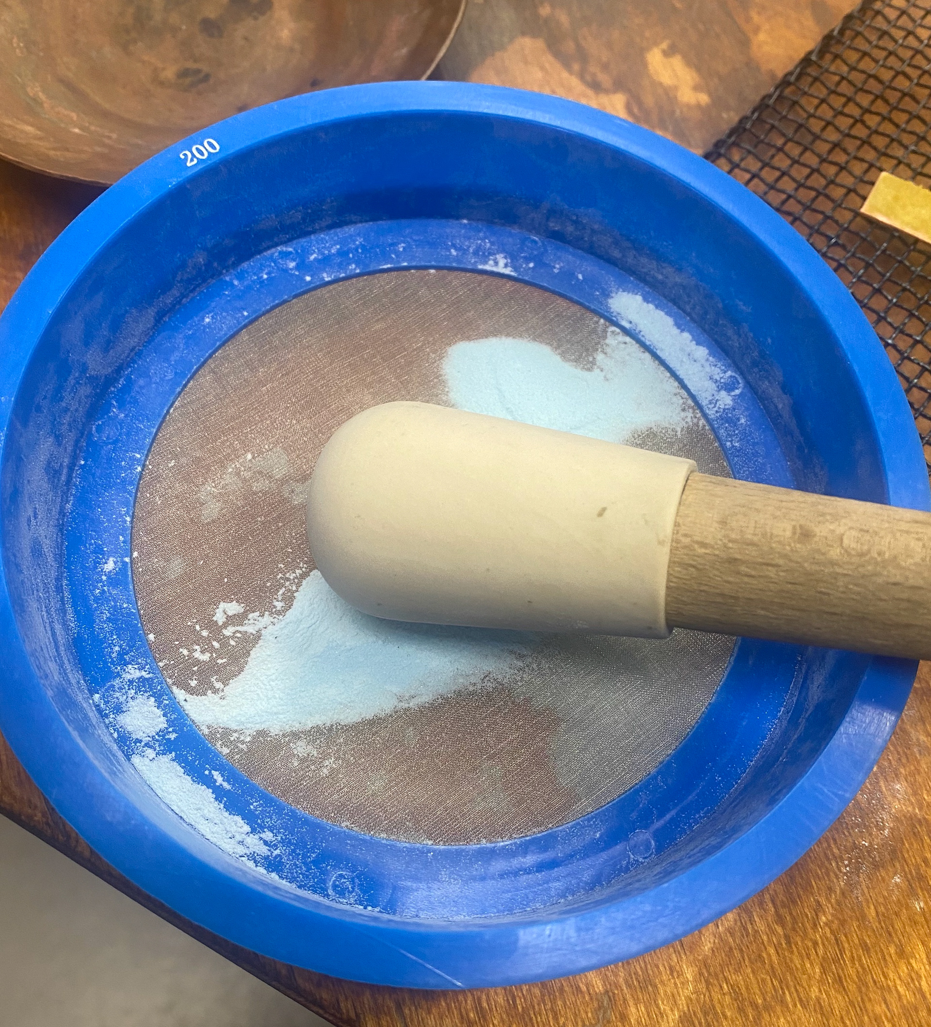 Ground down enamel powder