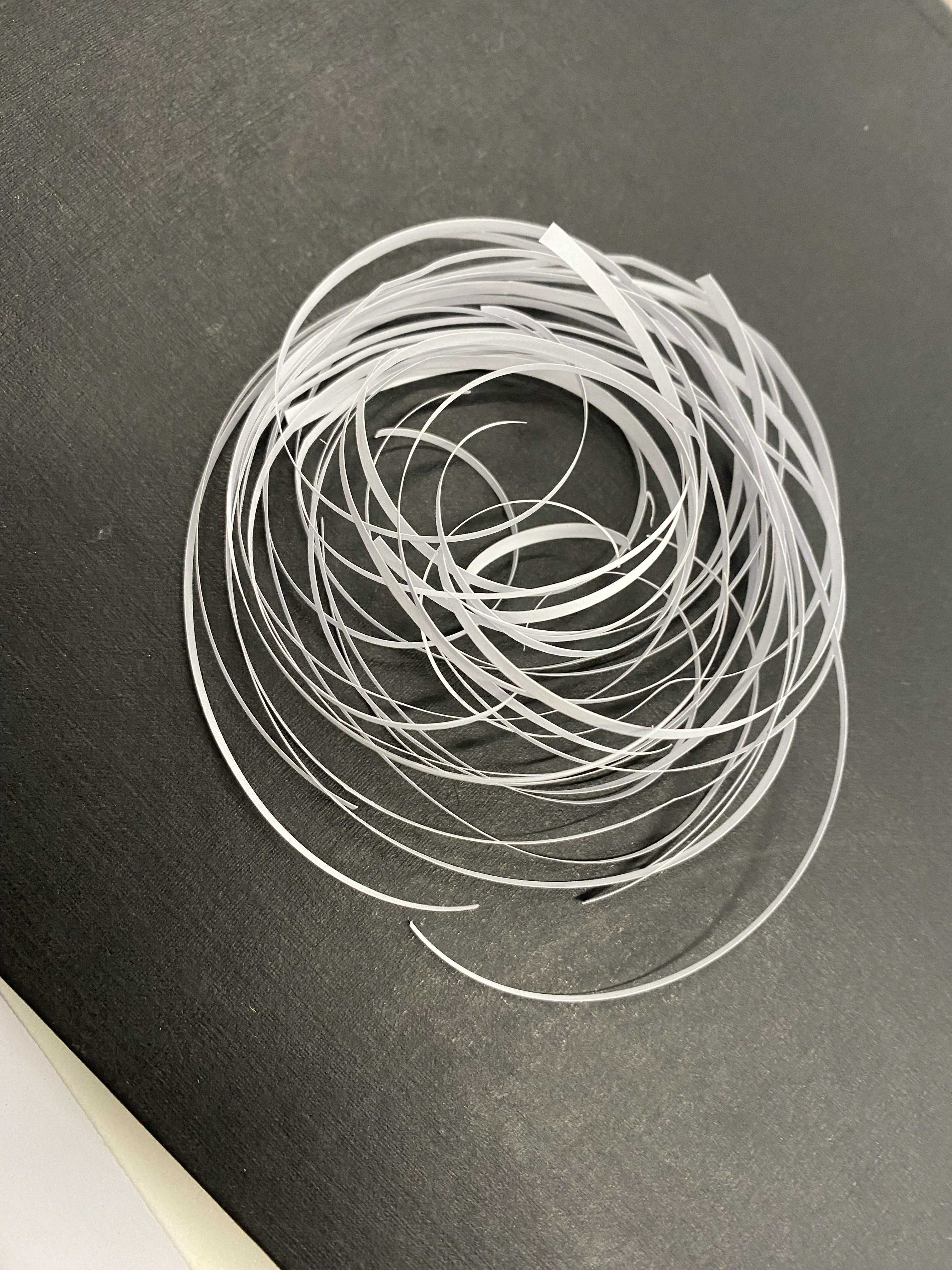 Thing strips of paper