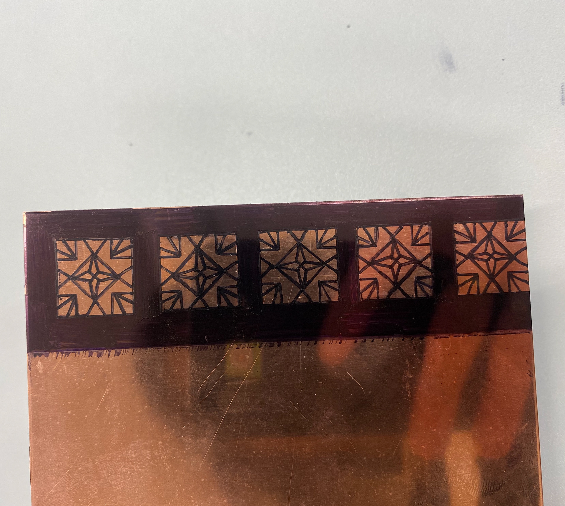Design ready to be etched