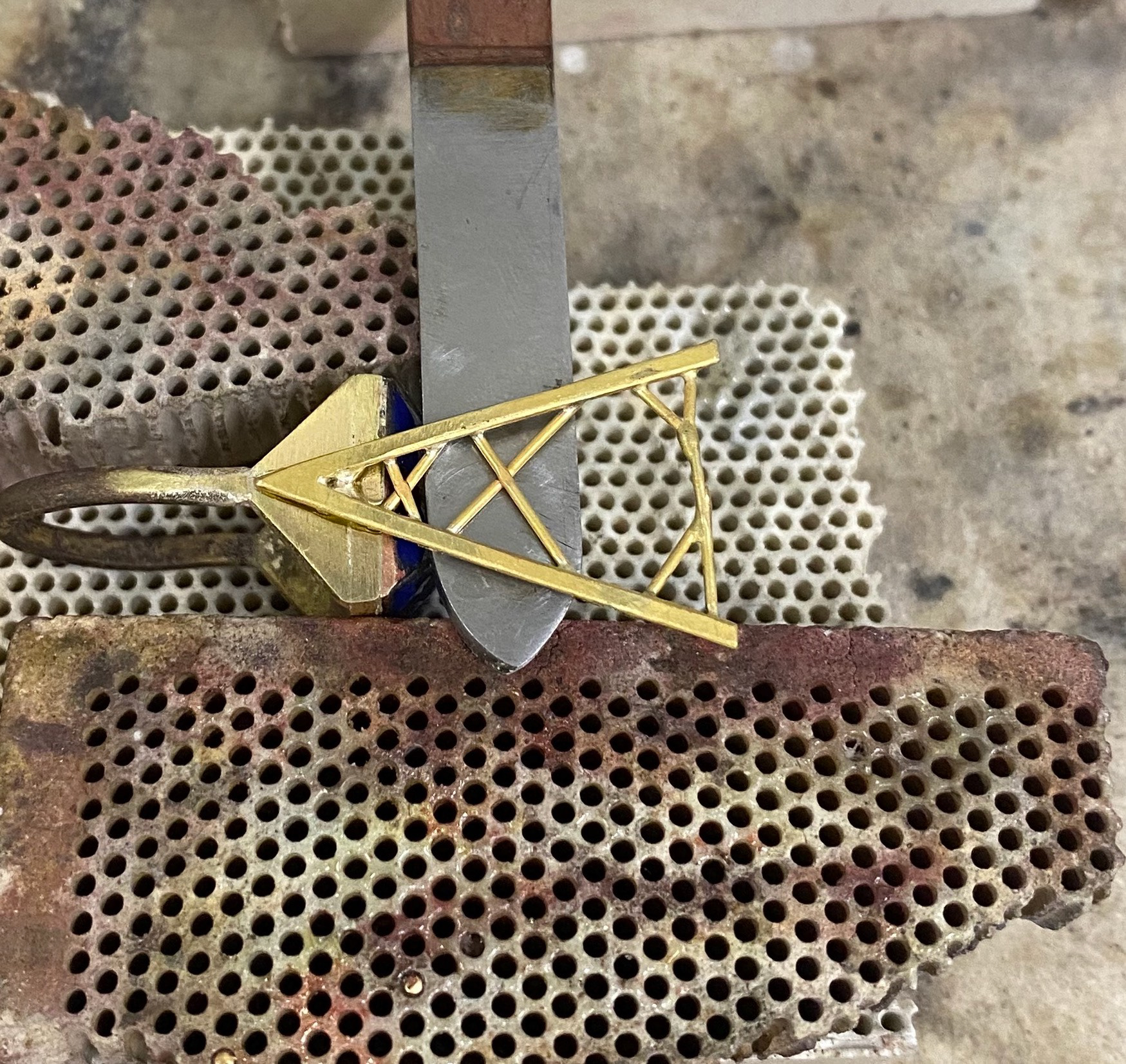 Using tools to hold pieces in place