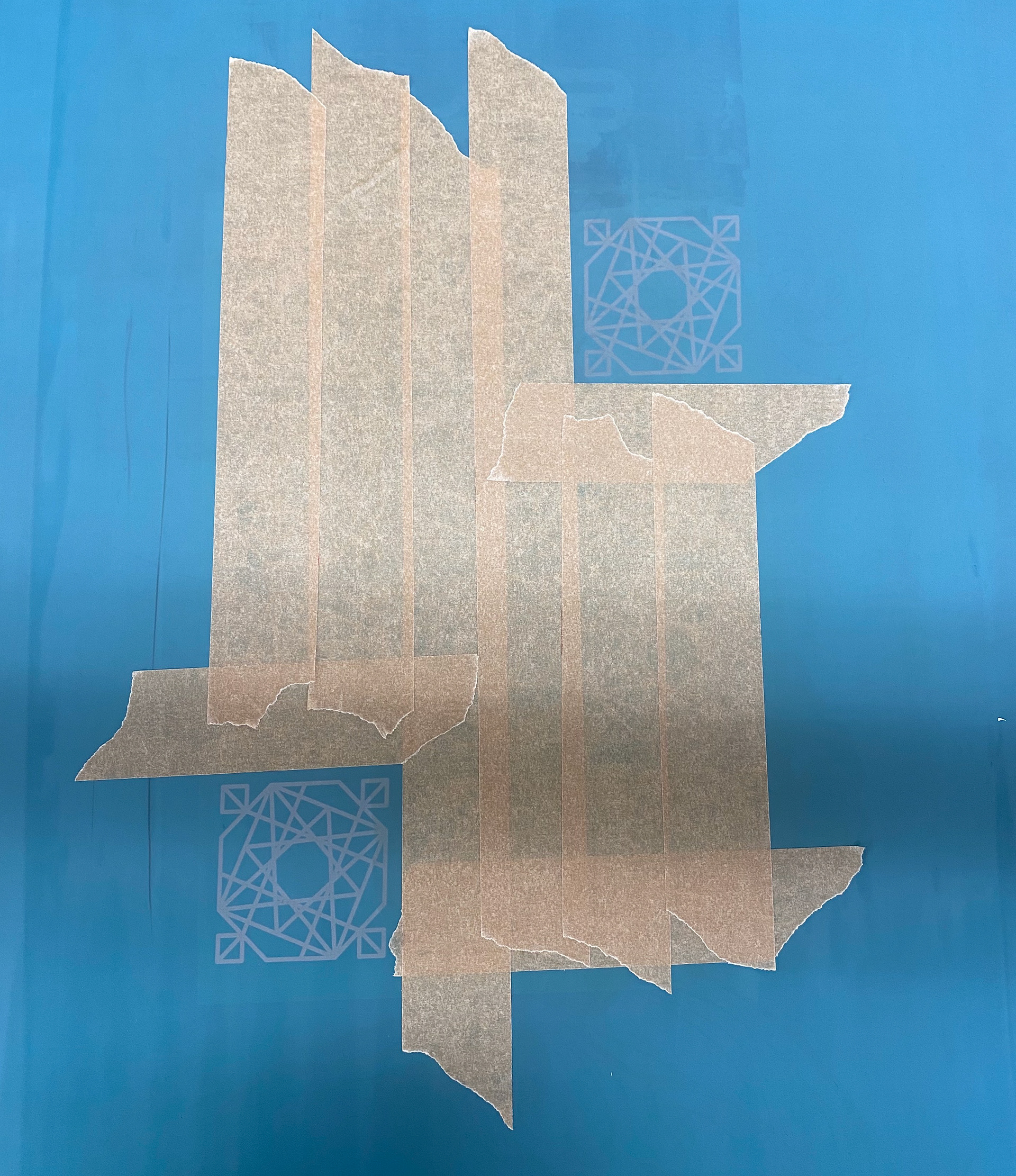 Covered the pattern apart from two test pieces