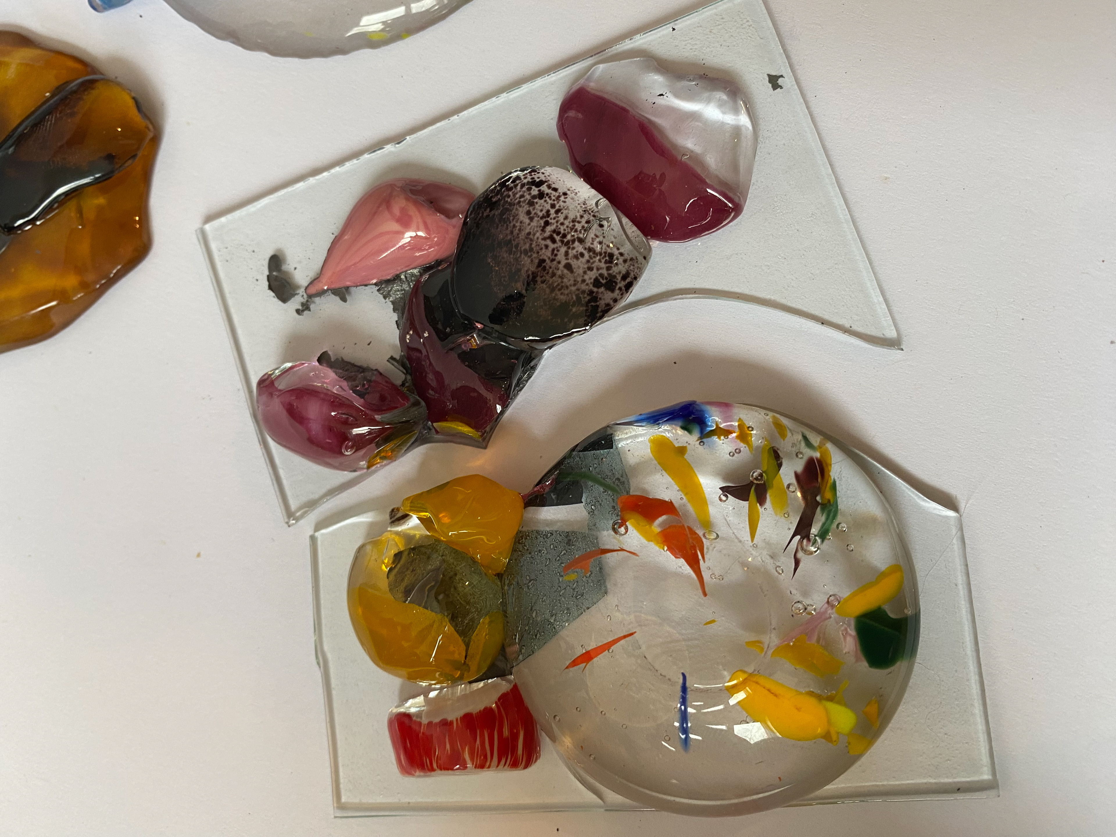 Where the piece cracked in half