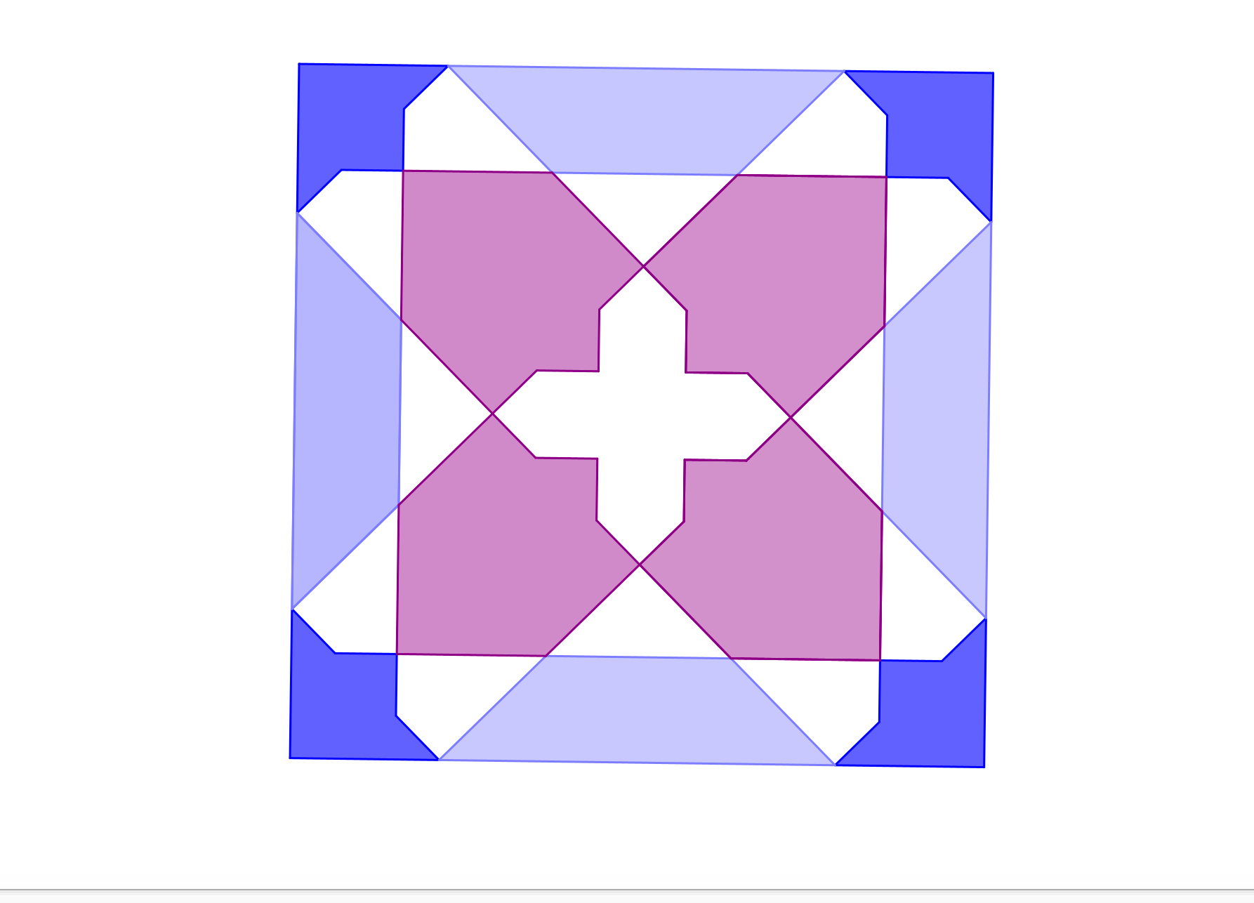 The pattern on its own