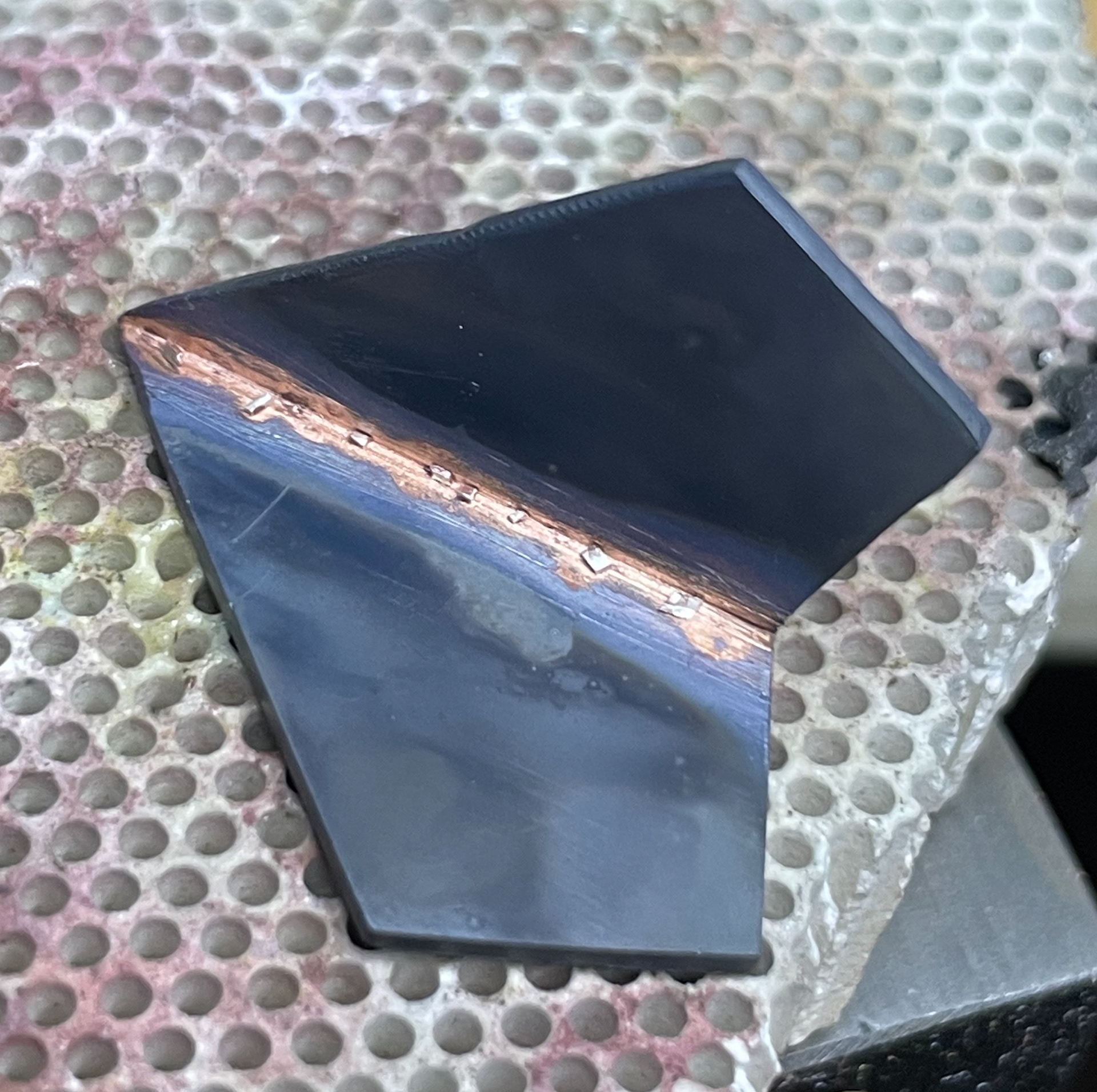 soldering the inner fold
