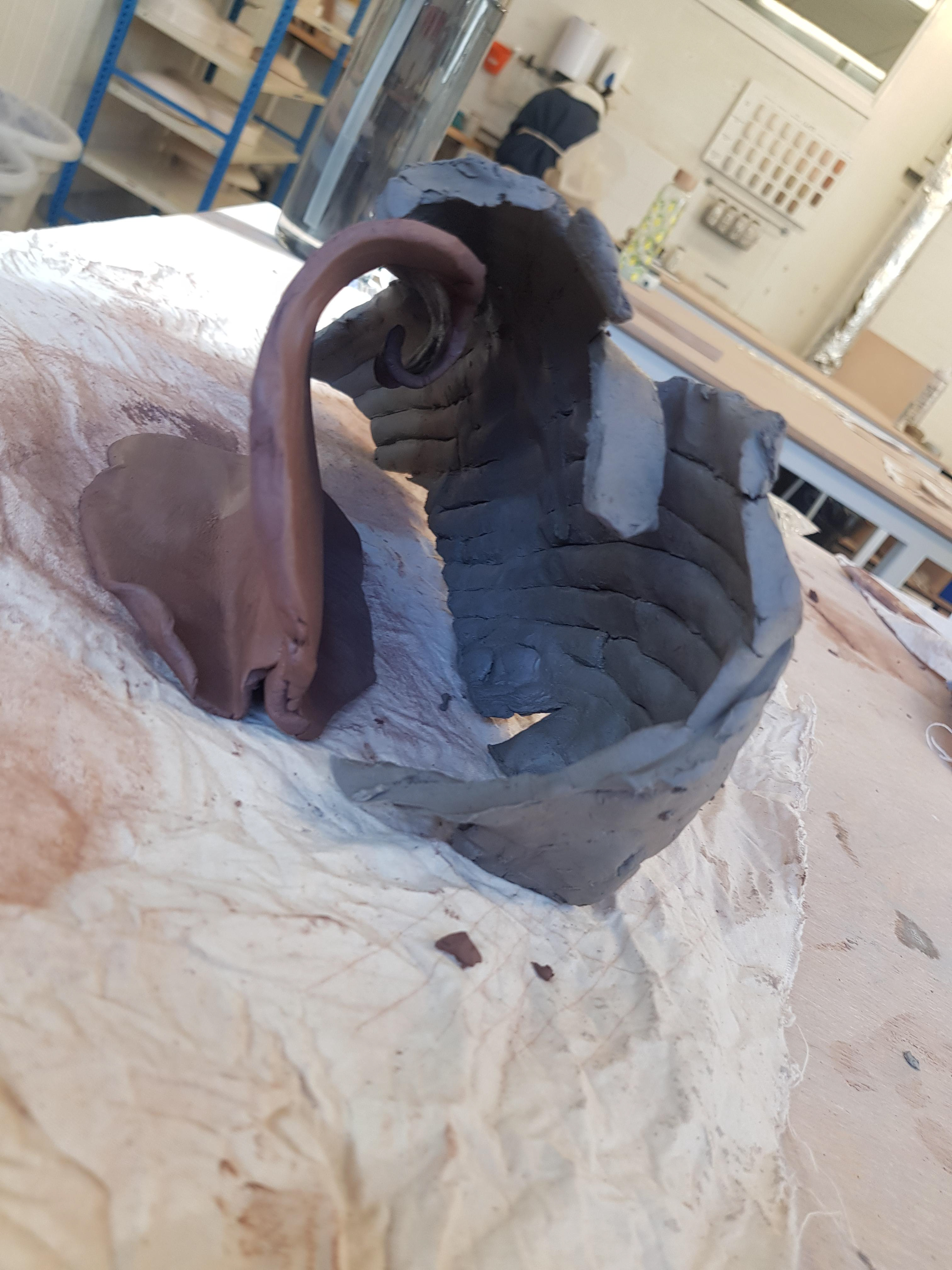 Here you can see the companion supporting the first piece