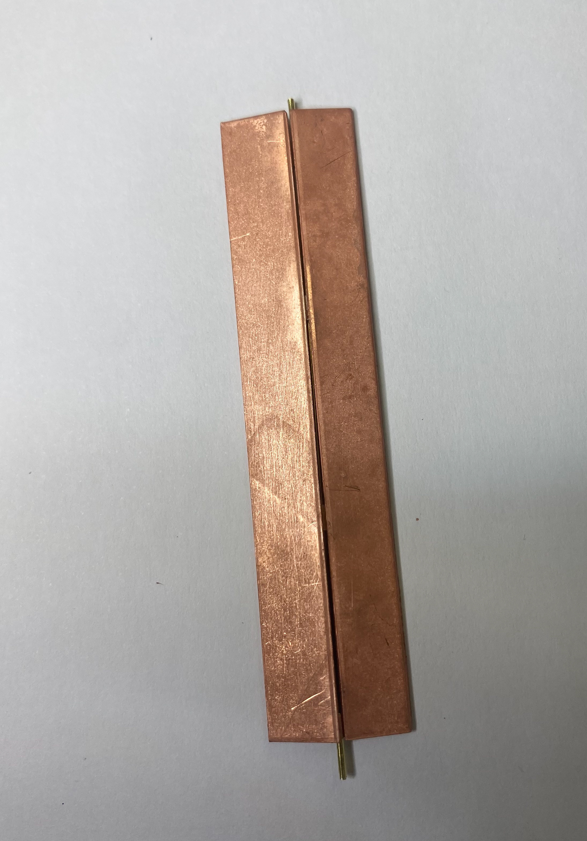 Back of the hinge when open