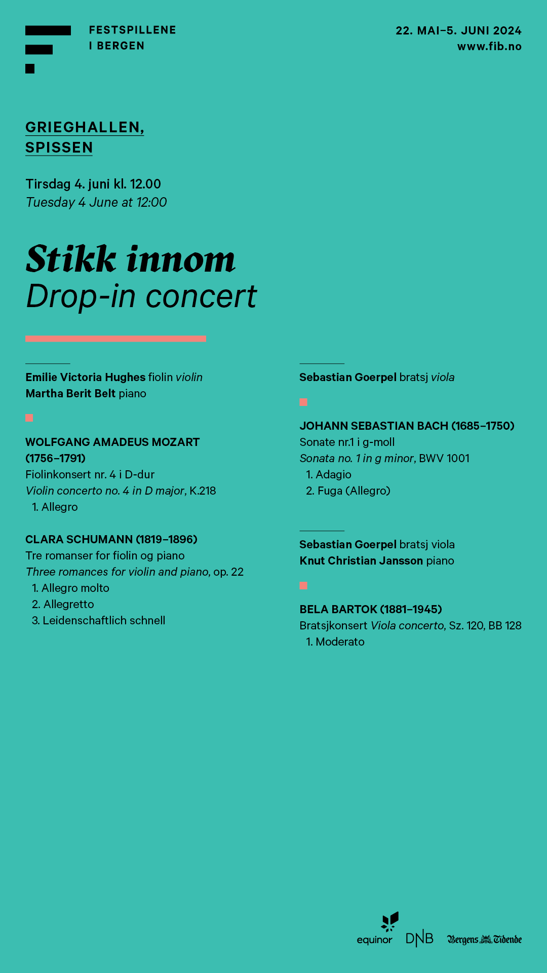 Digital posters for the festival area and the airport in Bergen