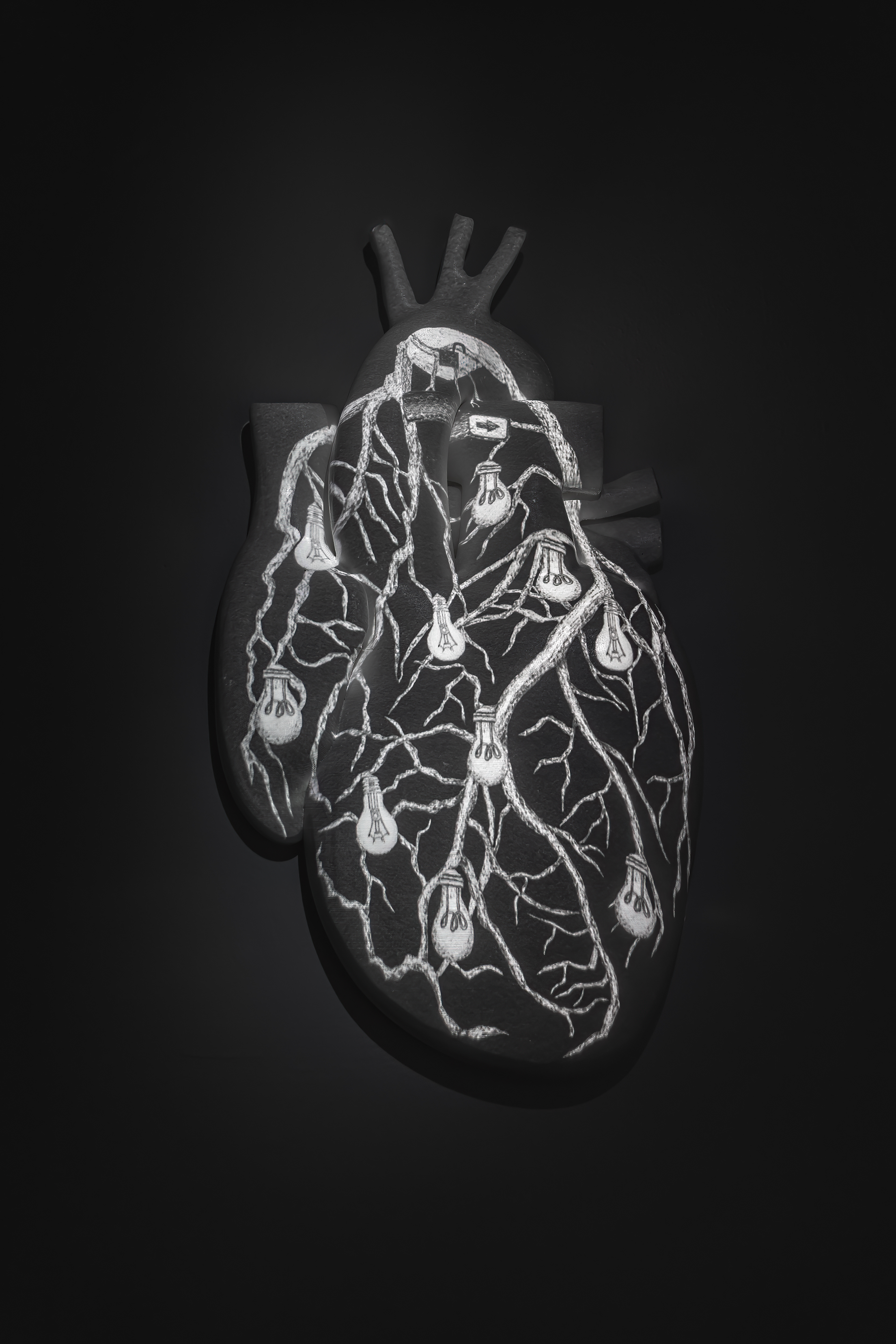 간지러운 빛, 2025,  드로잉 애니메이션, 3d프린트, 반복재생 Ticklish Light, 2025, drawing animation, 3D print, loop