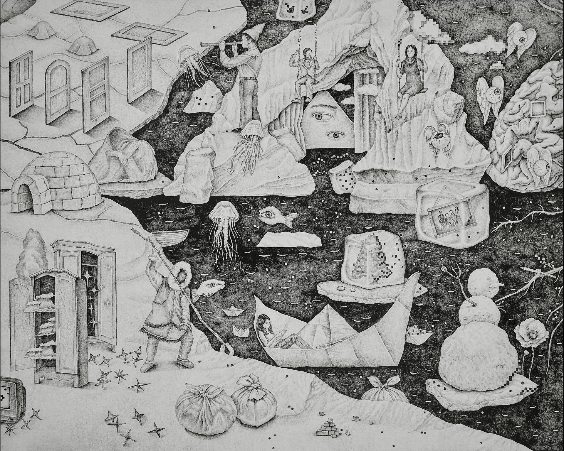 미래의 연대기, 2025, 캔버스에 아크릴릭, 181.8x227.3cm(4)