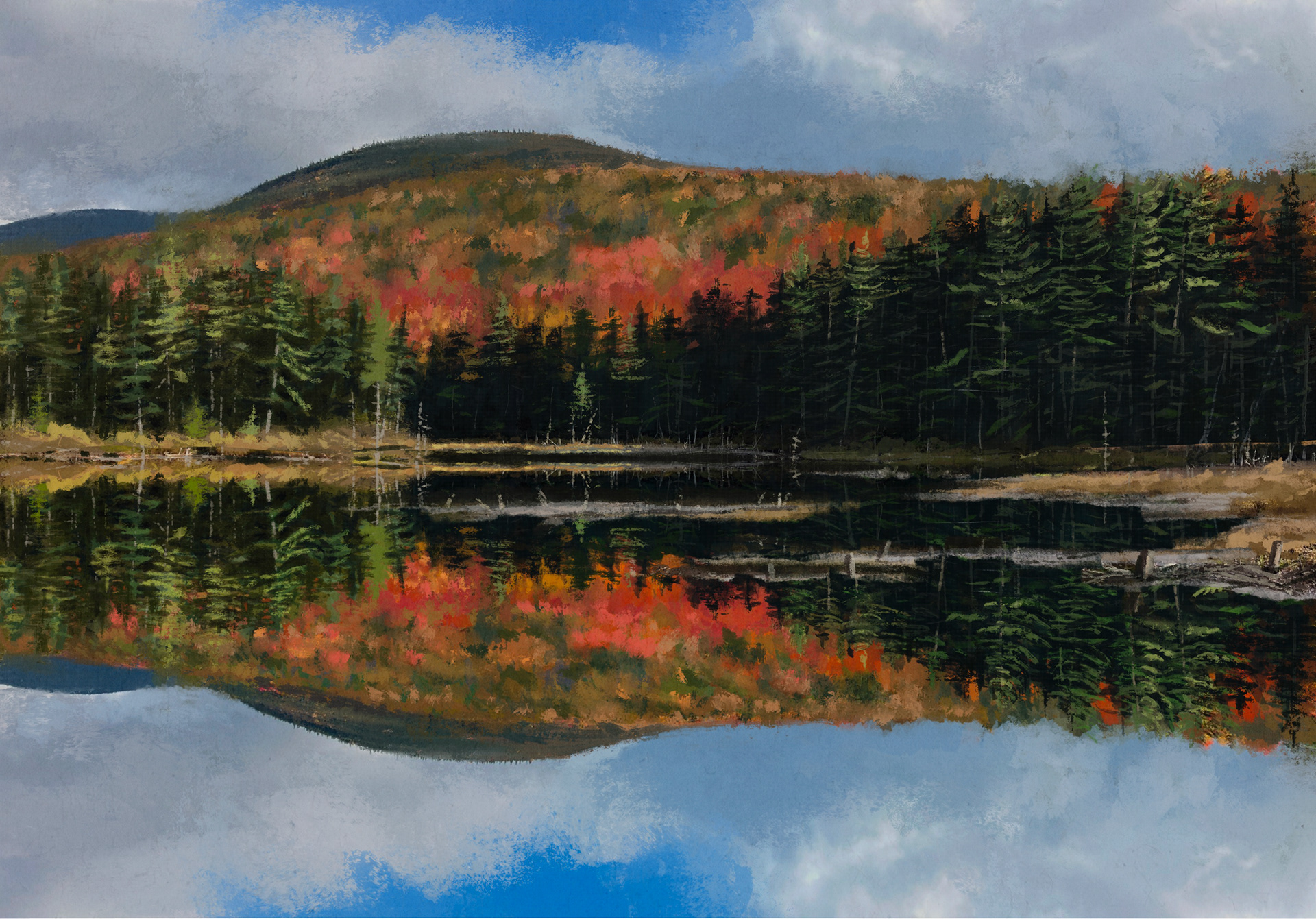 White Mountain in fall foliage