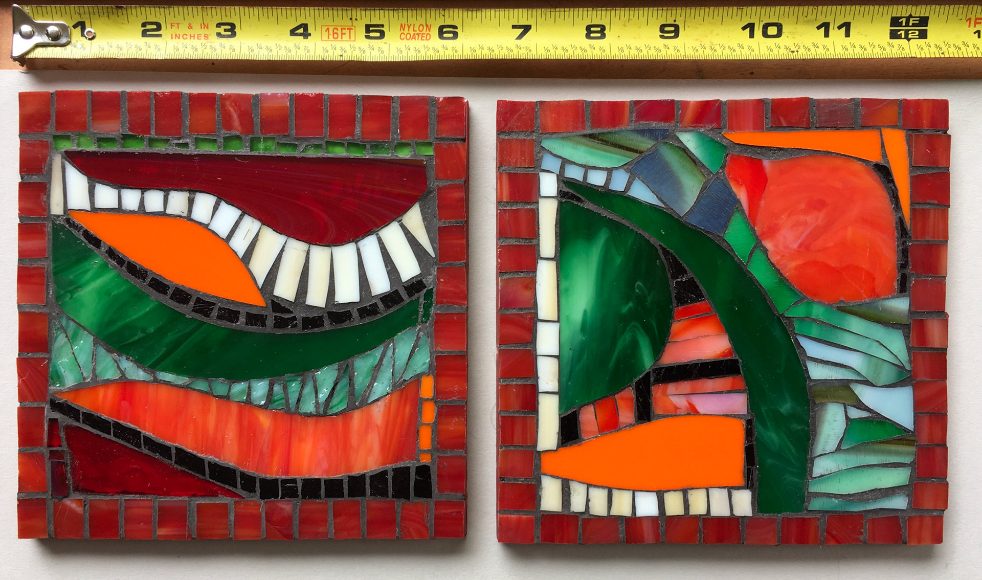 Red Delight Mosaic Tiles (2) ...$80