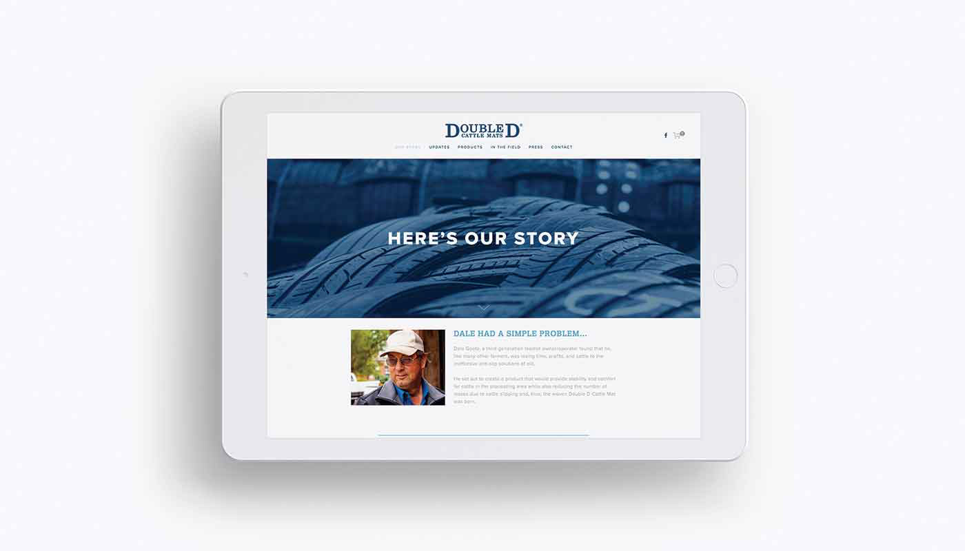 Double D cattle mats updated website by custer creative