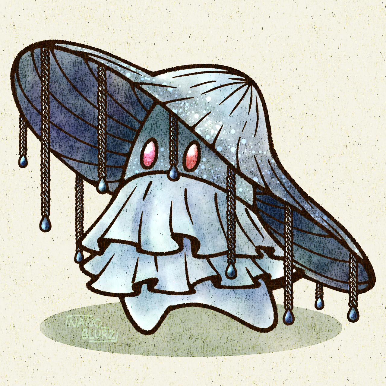 Ink Cap Mushroom Sticker Design