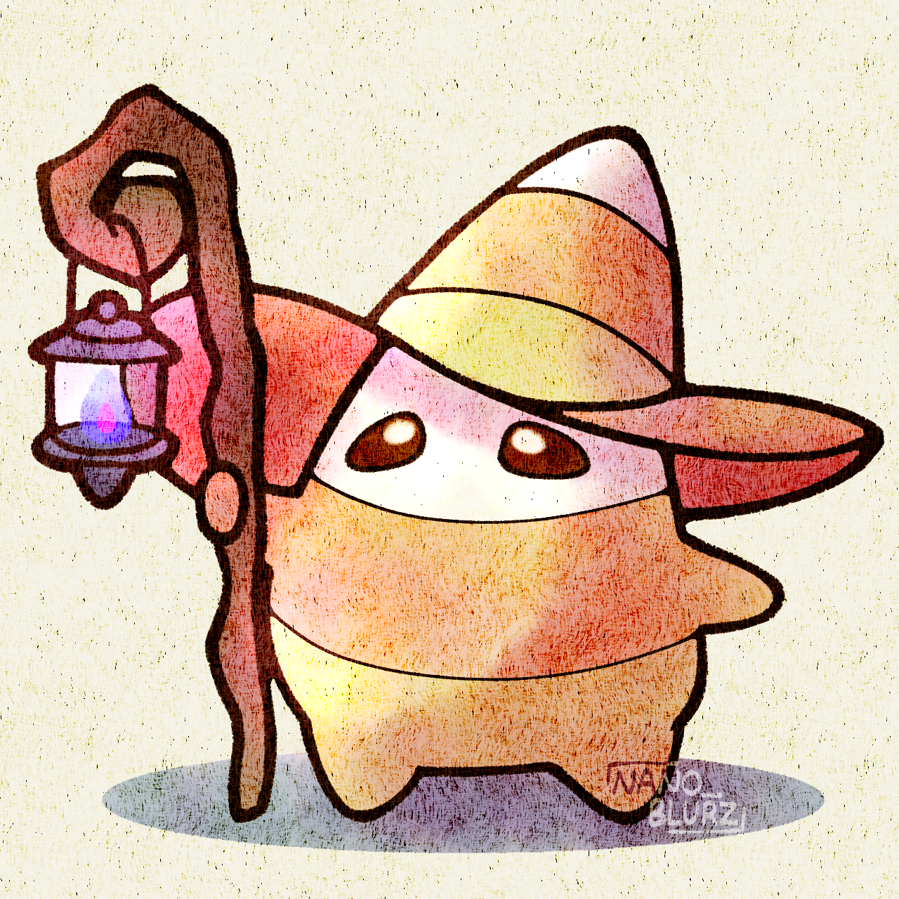 Candy Corn Mage Halloween Sticker Design