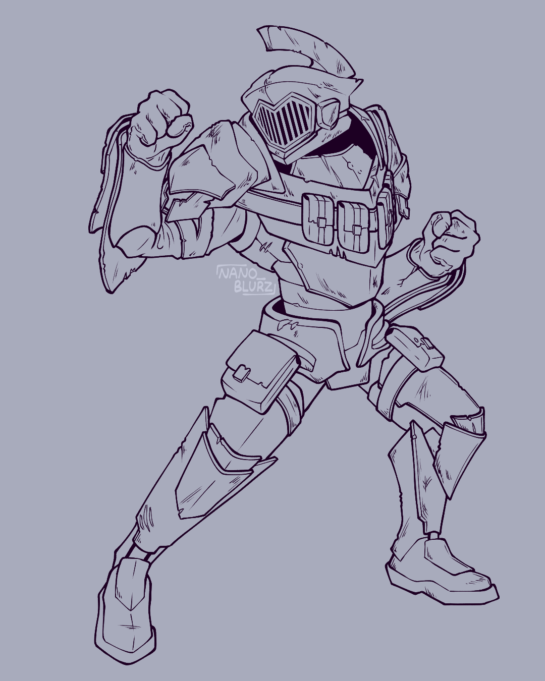 Sentinel - Lineart (Character owned by @Tizen99)