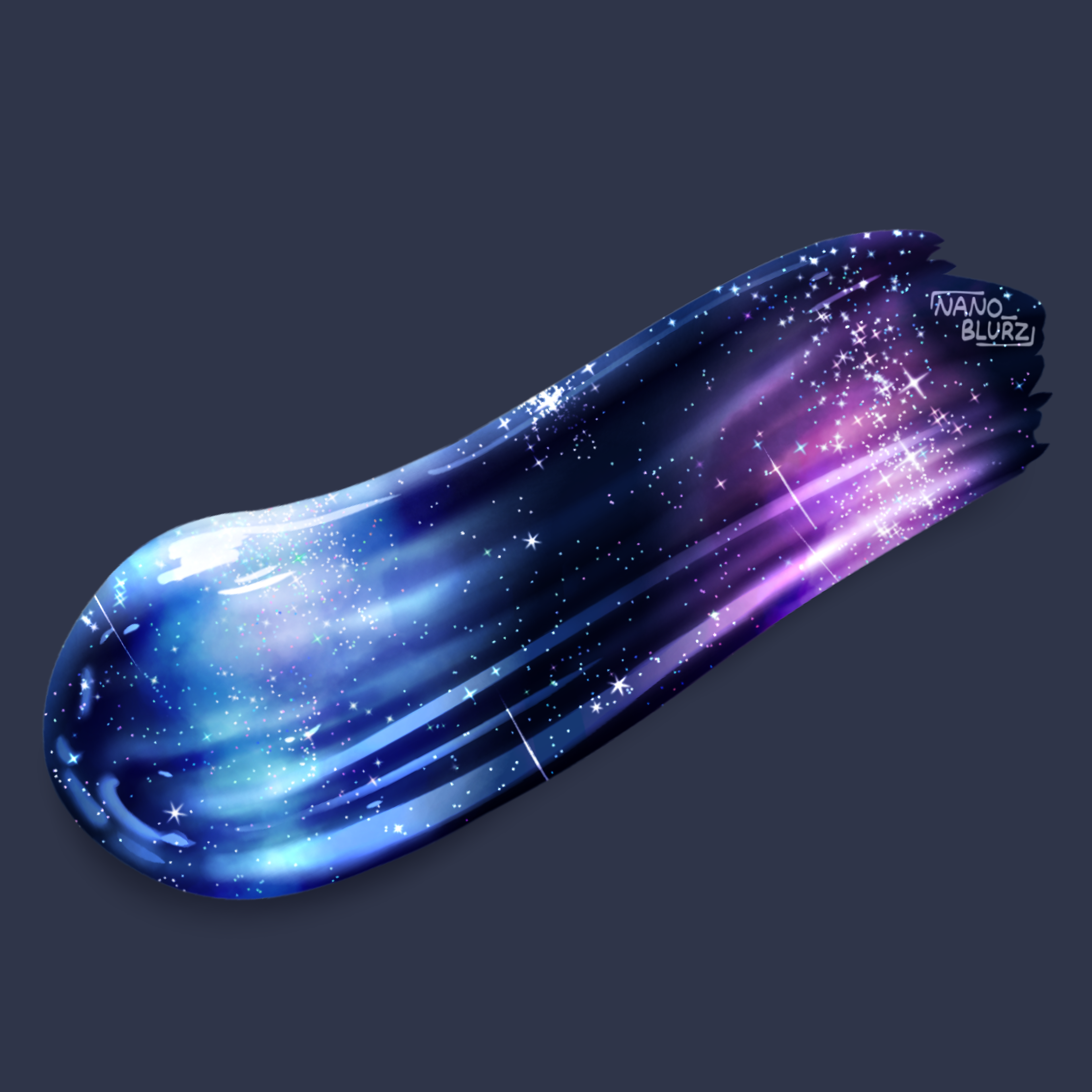 Galaxy Paint Swatch Sticker Design