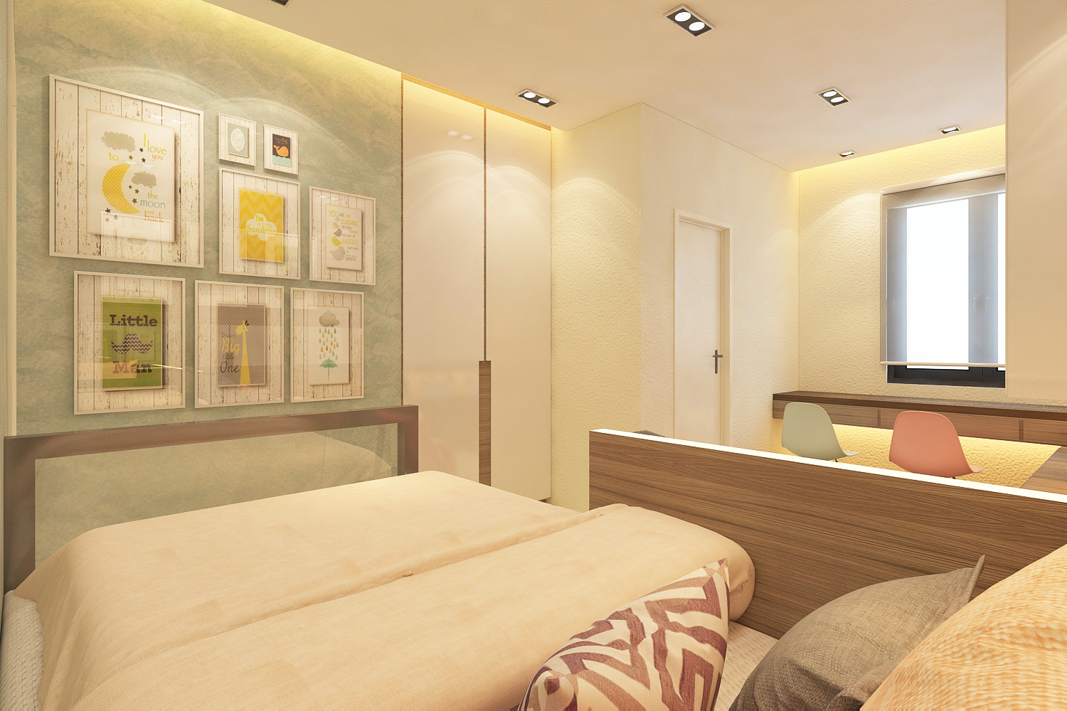 Bedroom Design , BANDAR DATO ONN RESIDENCES, SCANDINAVIAN INDUSTRIAL