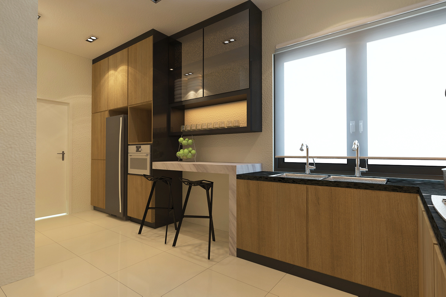 Kitchen Area Design , BANDAR DATO ONN RESIDENCES, SCANDINAVIAN INDUSTRIAL