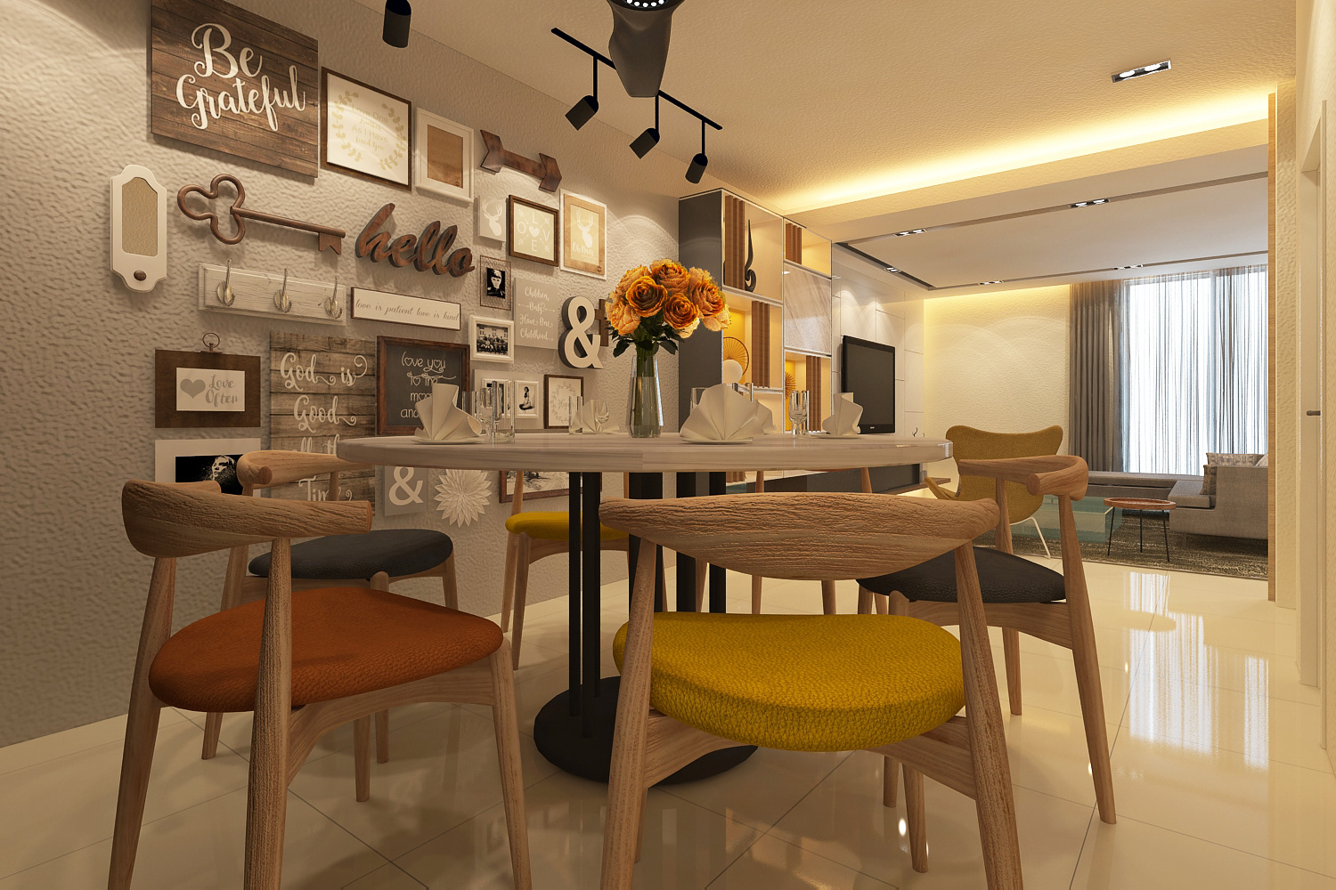 Dining Area Design , BANDAR DATO ONN RESIDENCES, SCANDINAVIAN INDUSTRIAL