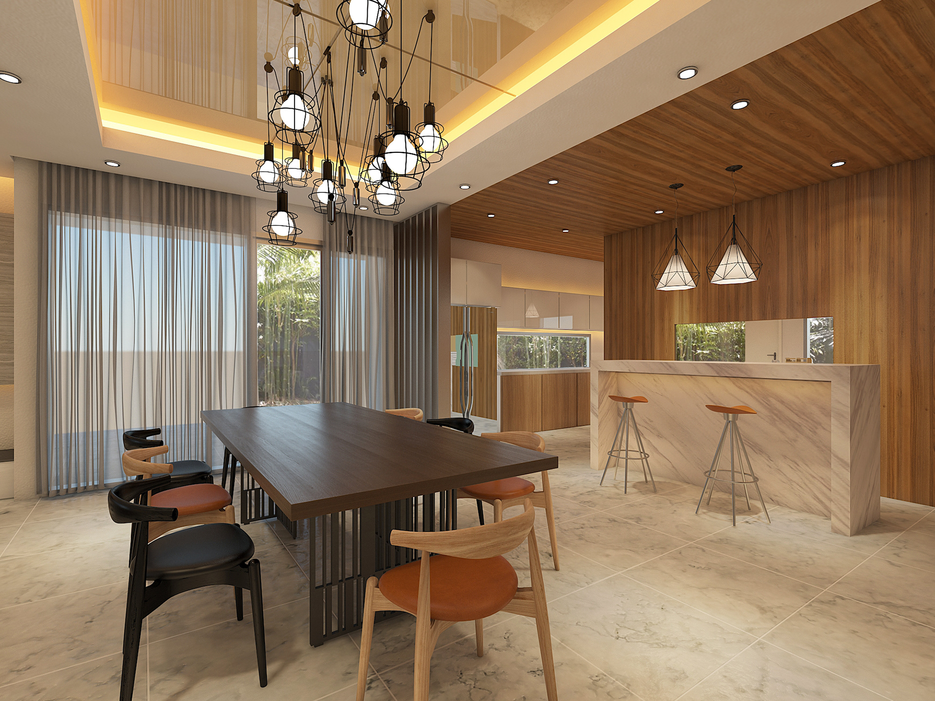 Dining Area Design , CLOVER GARDEN RESIDENCE - MODERN CONTEMPORARY