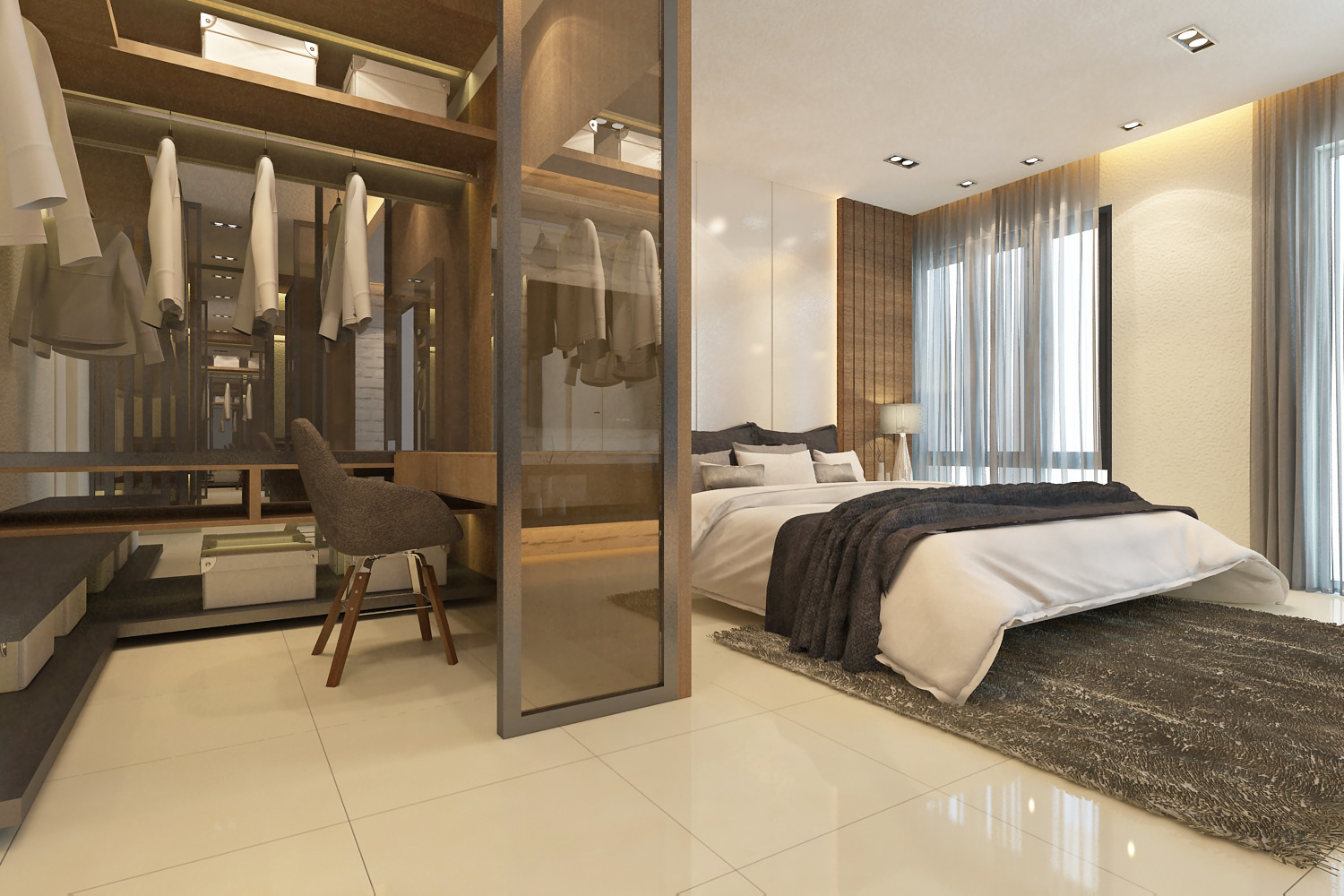 Master Bedroom Design , BANDAR DATO ONN RESIDENCES, SCANDINAVIAN INDUSTRIAL