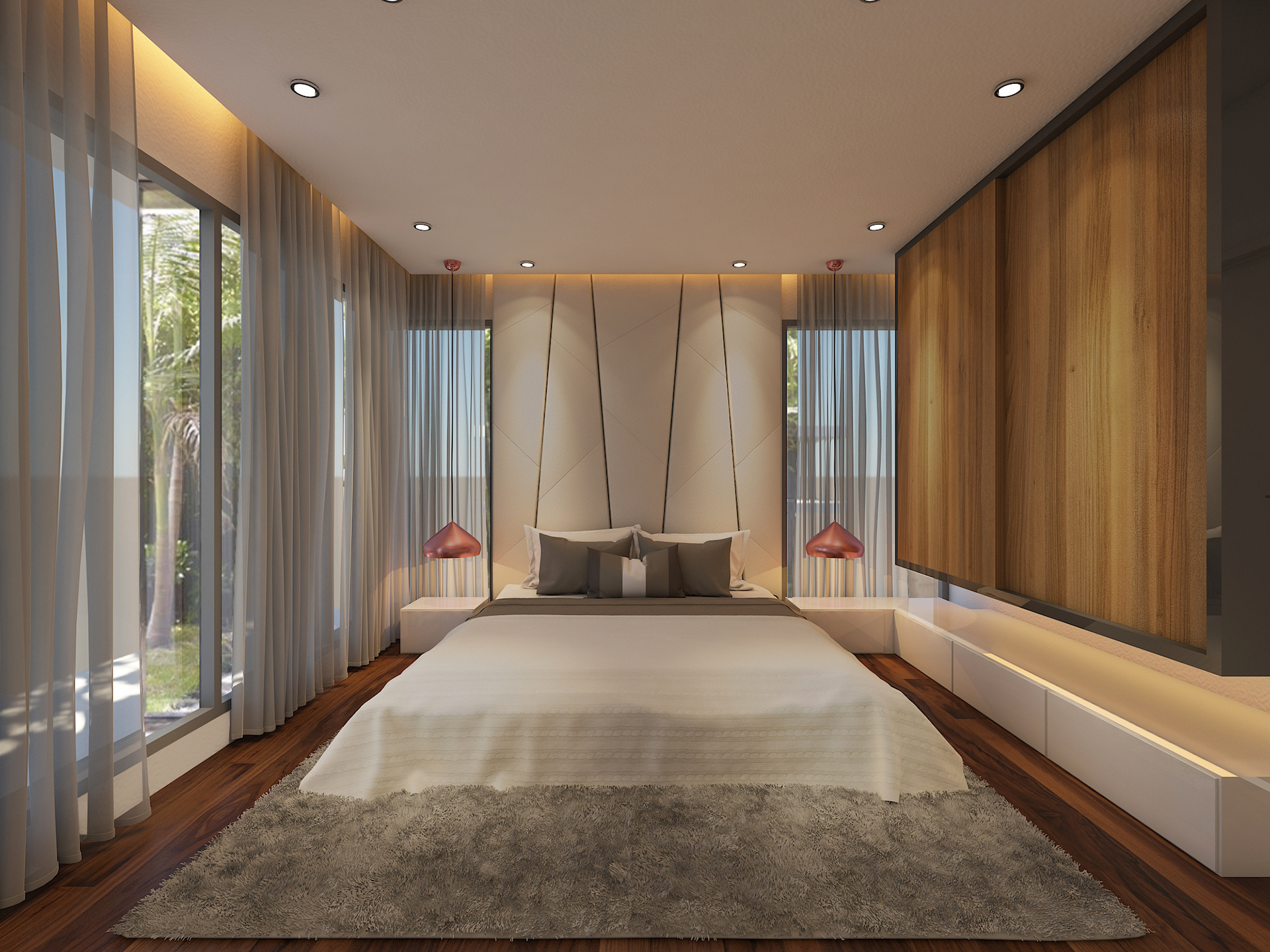 Bedroom Design , CLOVER GARDEN RESIDENCE - MODERN CONTEMPORARY