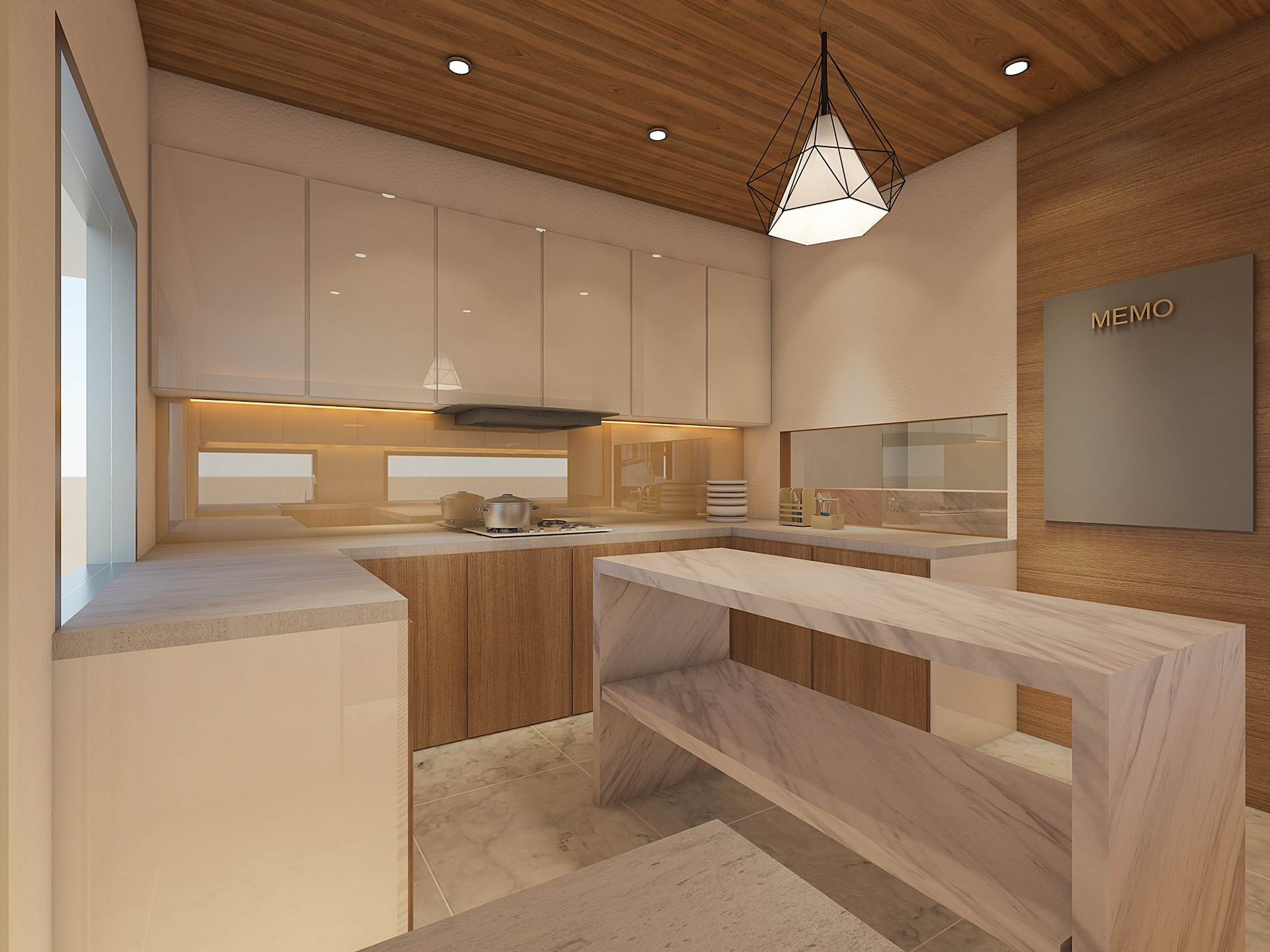 Kitchen Area Design , CLOVER GARDEN RESIDENCE - MODERN CONTEMPORARY