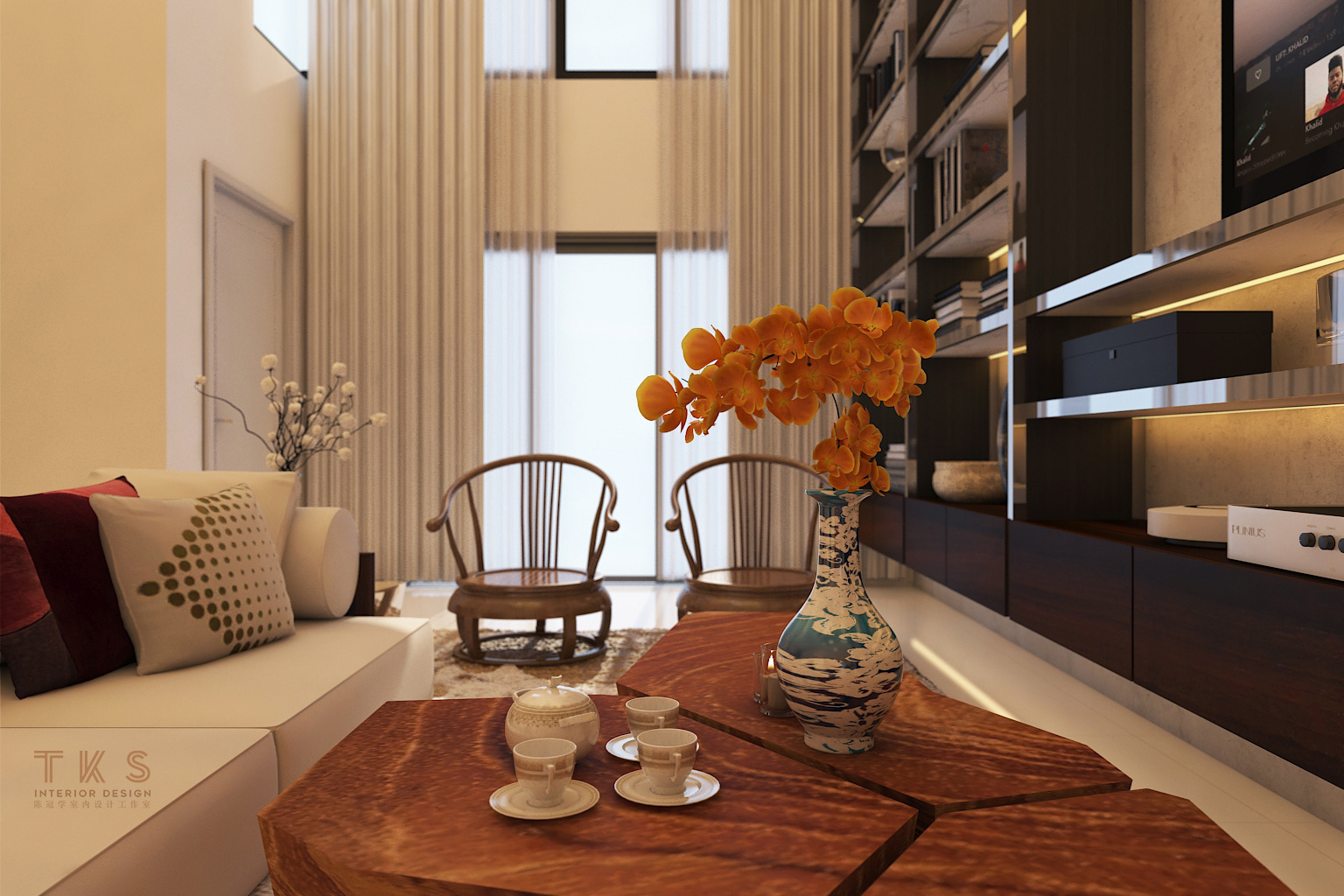 Living Area Design, NEO CHINESE , 新中式 , DALE LAKEFIELDS  , SUNGAI BESI