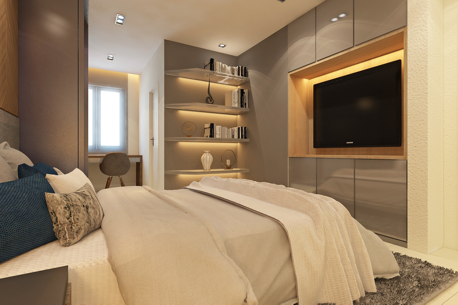 Bedroom Design , BANDAR DATO ONN RESIDENCES, SCANDINAVIAN INDUSTRIAL