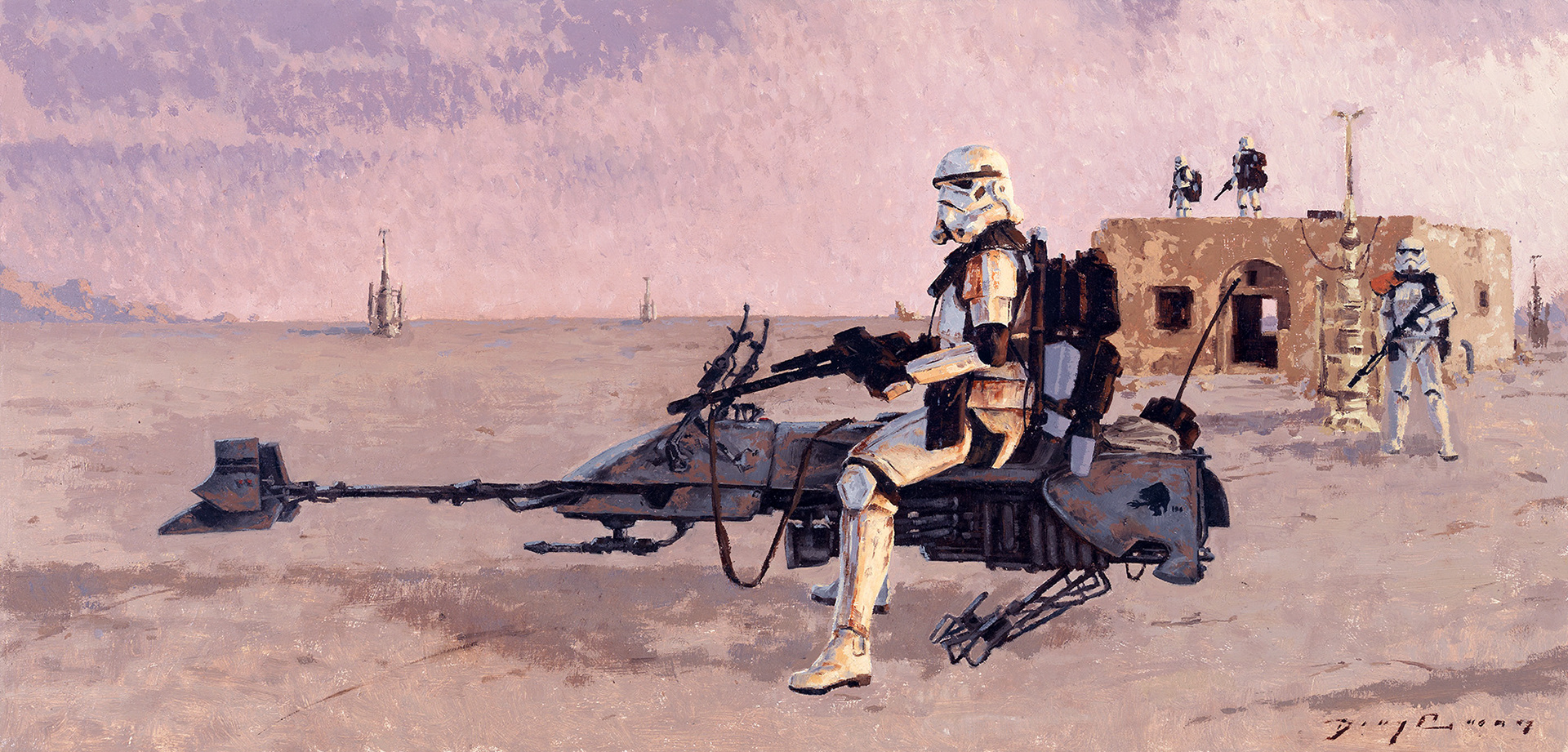 Outpost (study), Star Wars Celebration concept, 12" x 24"
