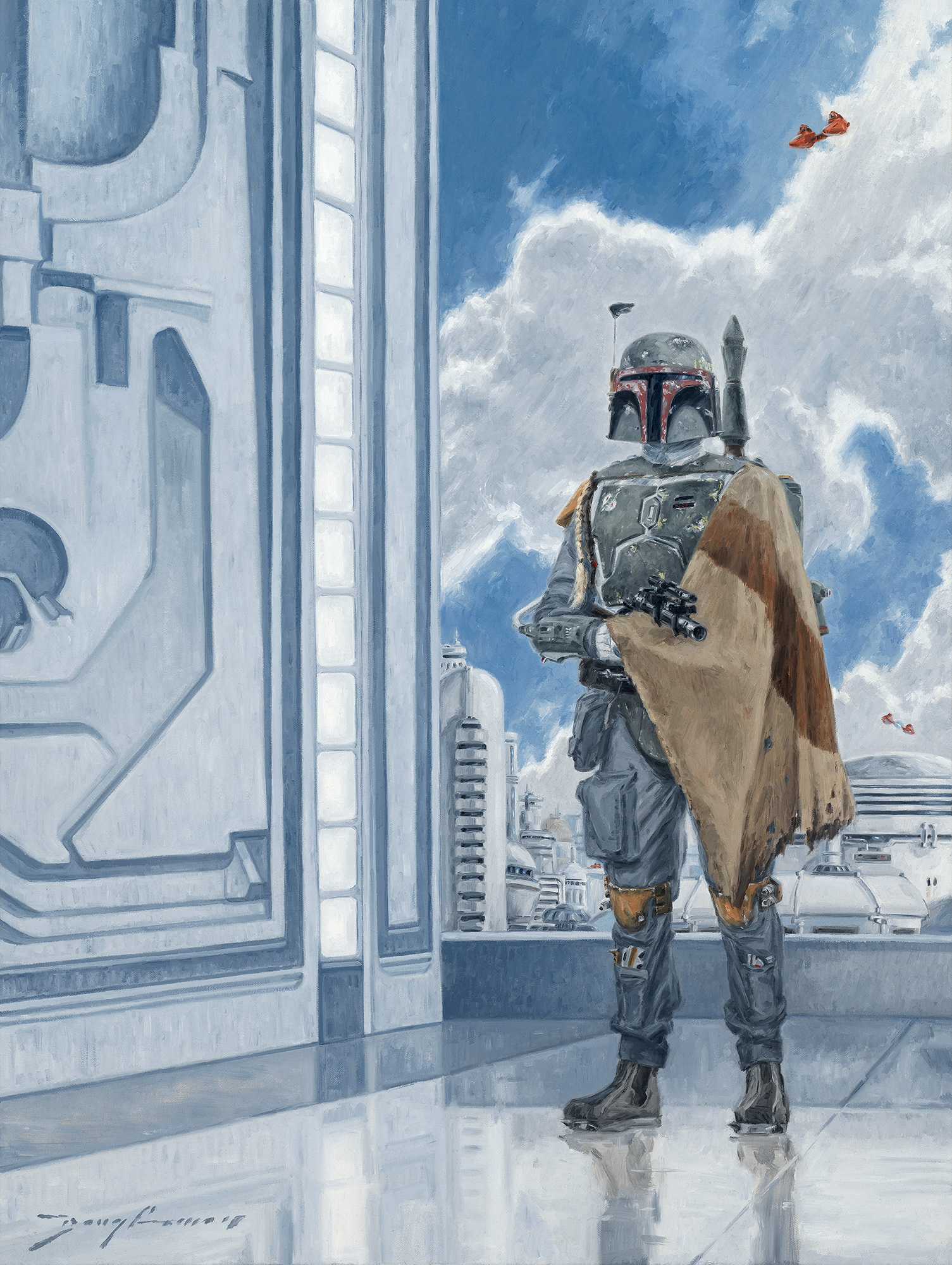 The Bounty Hunter, Topps Star Wars Galaxy 30" x 40"