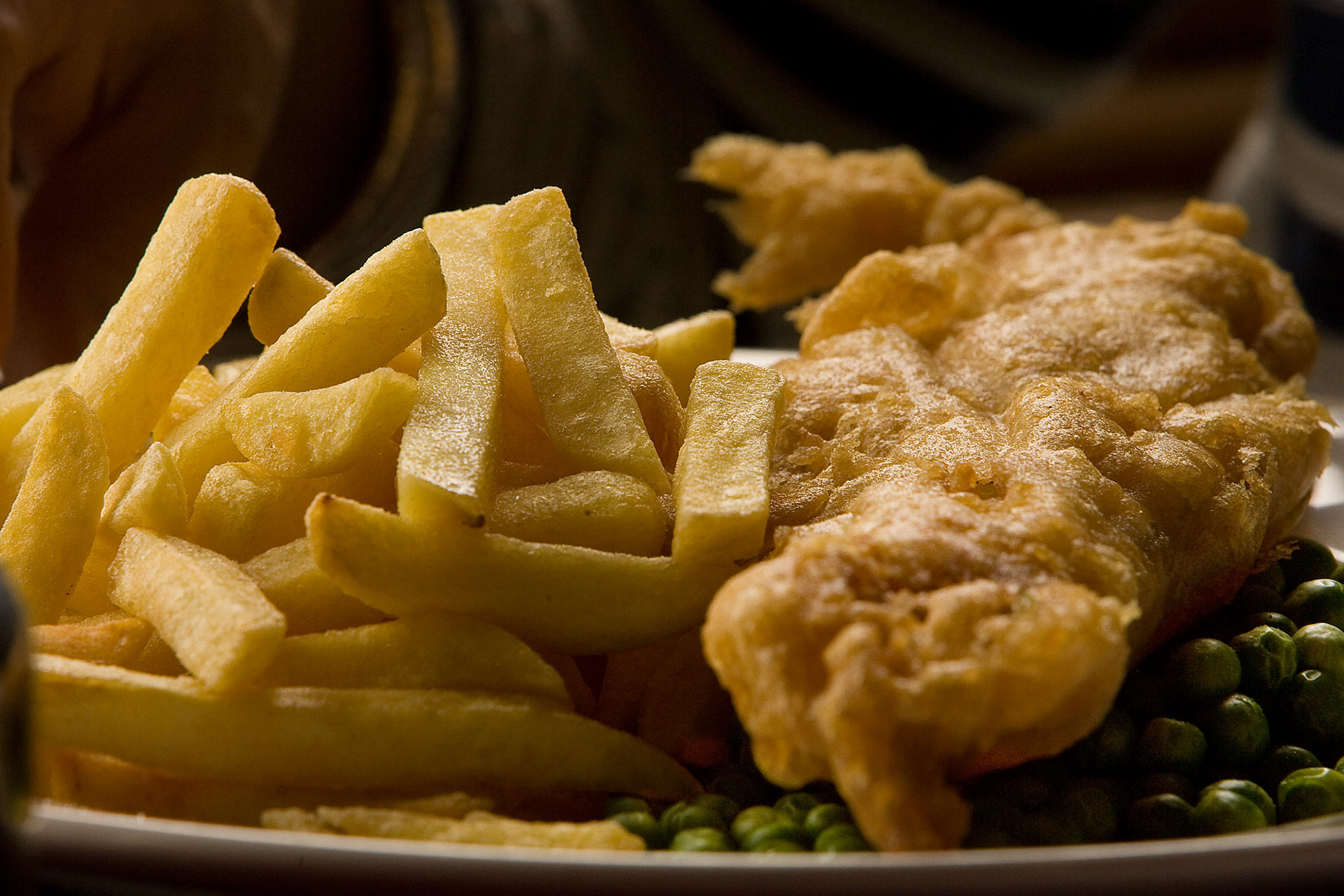 A traditional lunch of fish and chips on the Isle of Skye in Scotland
