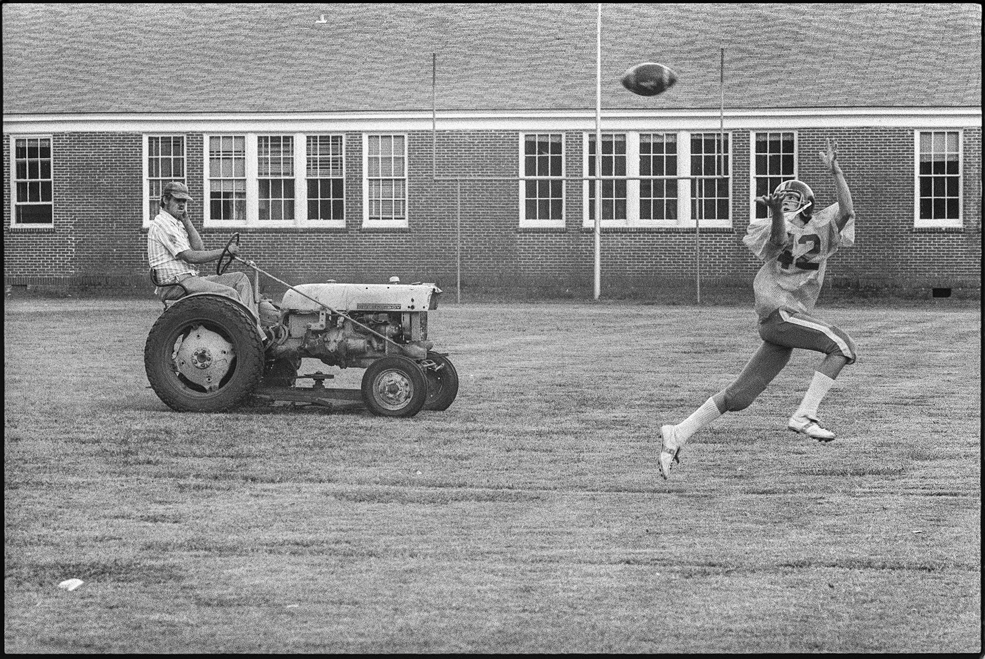 Football practice in Pelham, Georgia. 1976