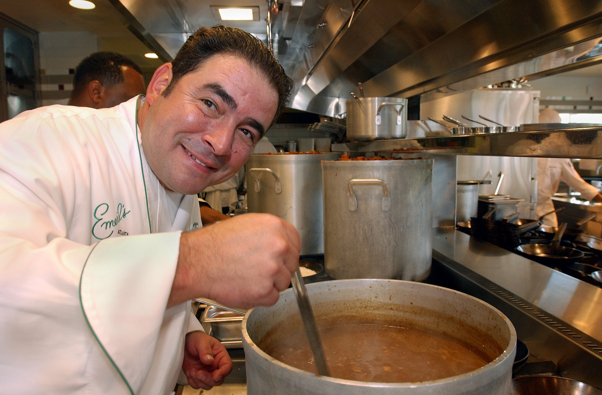 Emeril Lagasse at his new restaurant in Atlanta. This was in 2003 and the restaurant has since closed.