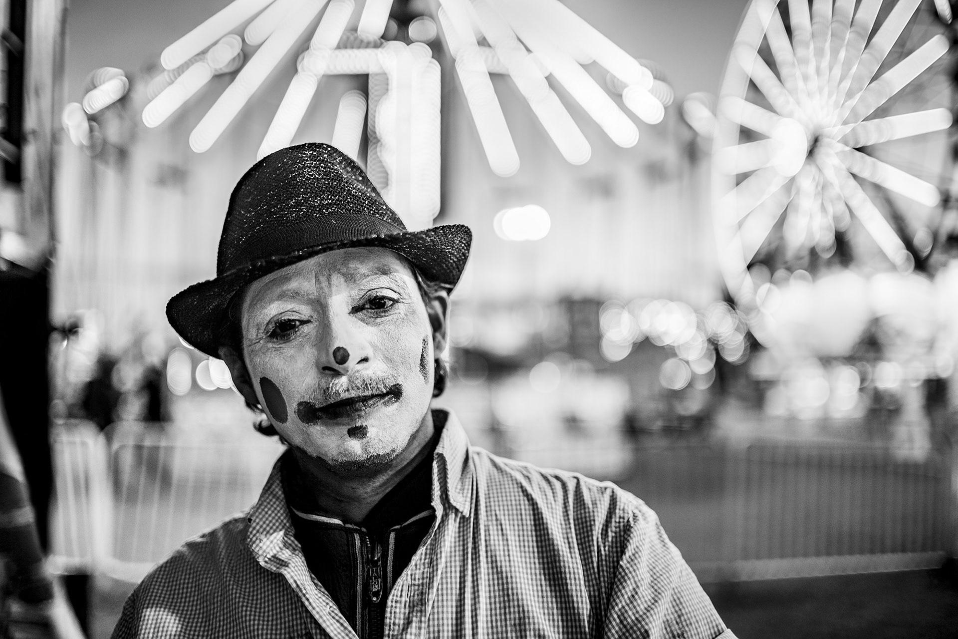 This young man was kind enough to pose for a portrait behind the dunking tank during his short cigarette break at the Pensacola Interstate Fair. 2018