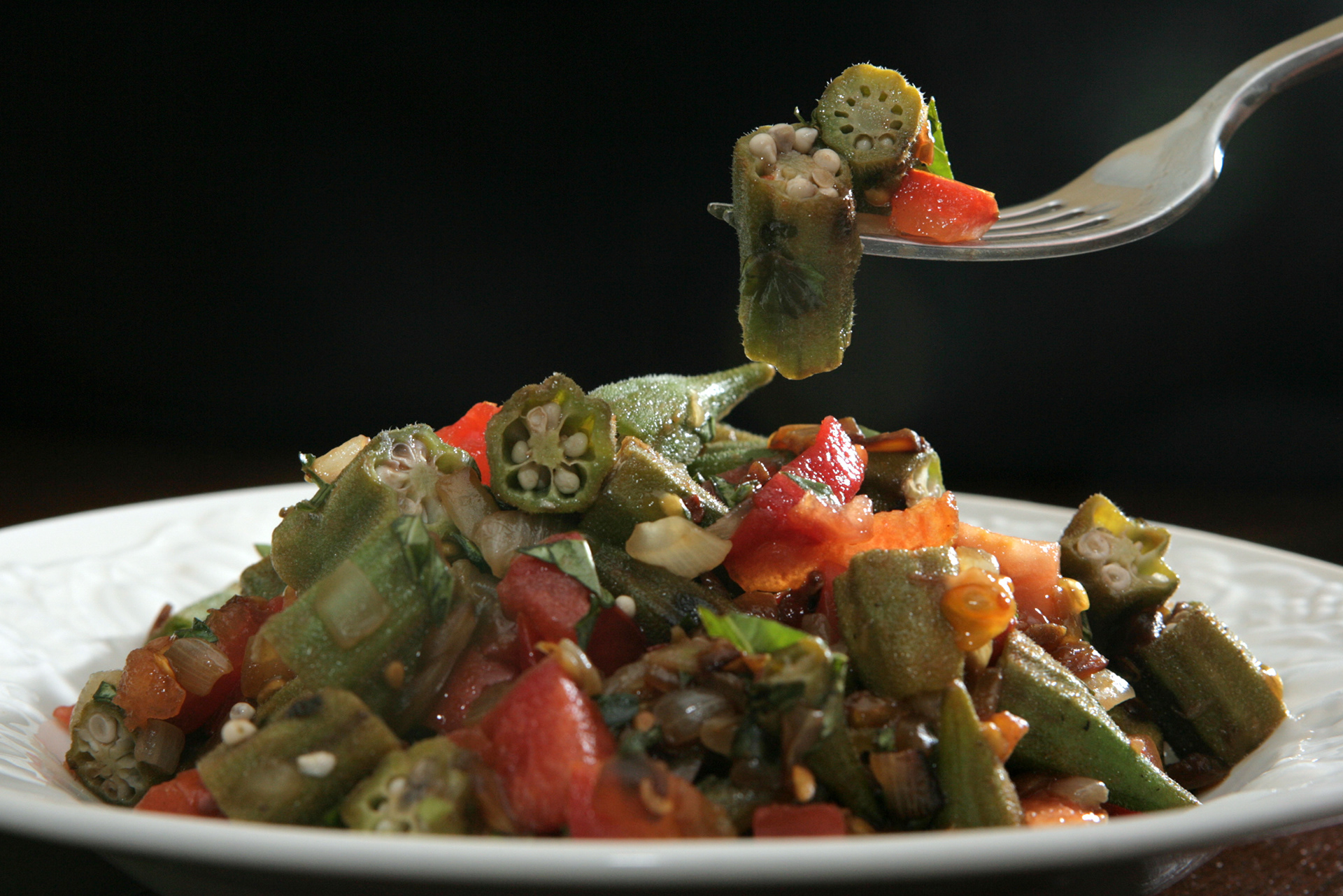Italian okra and tomatoes