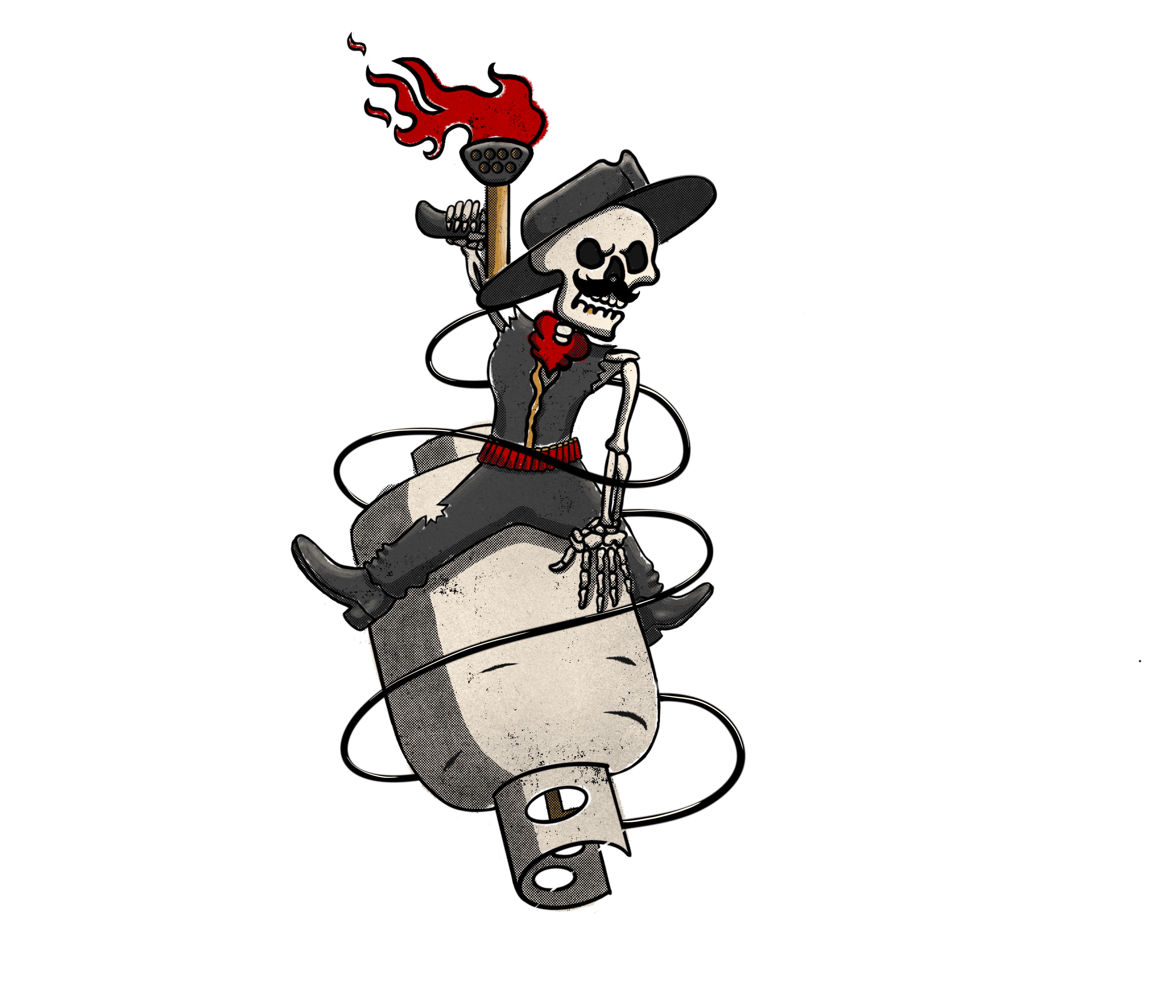 "Propane Cowboys" A design created for a mobile shrinkwrapping company.