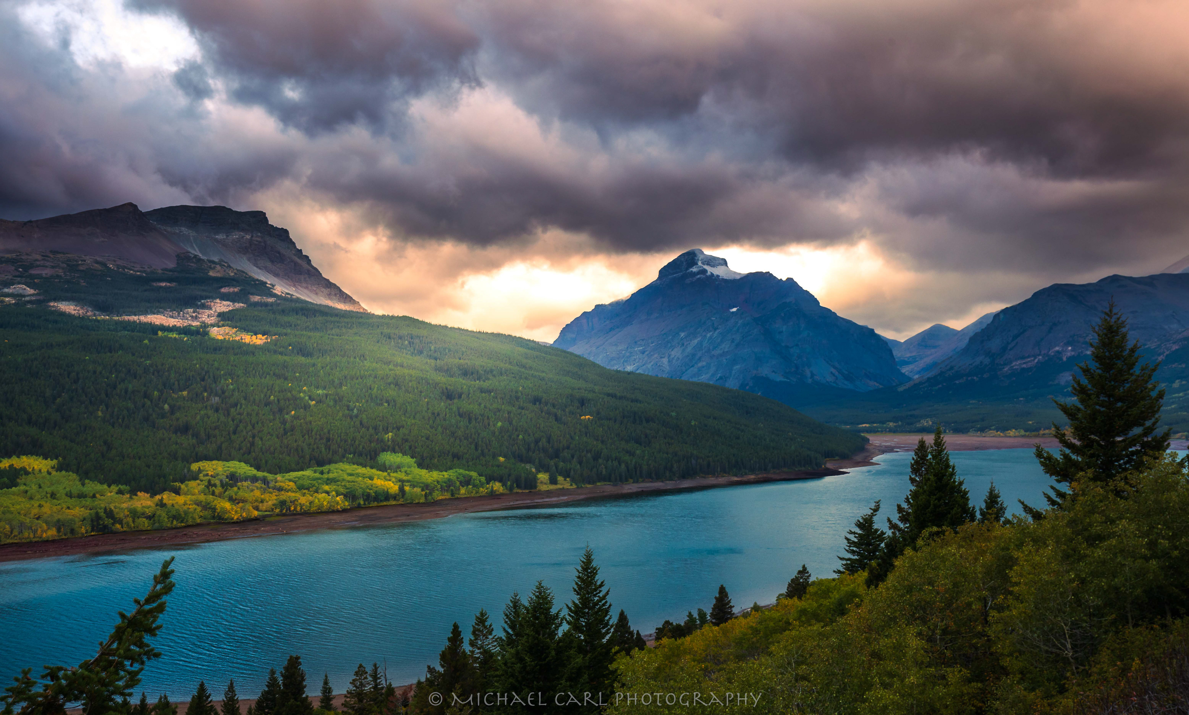 Glacier National Park photography of Rising Wolf Mountain in Two Medicine Lakes area.