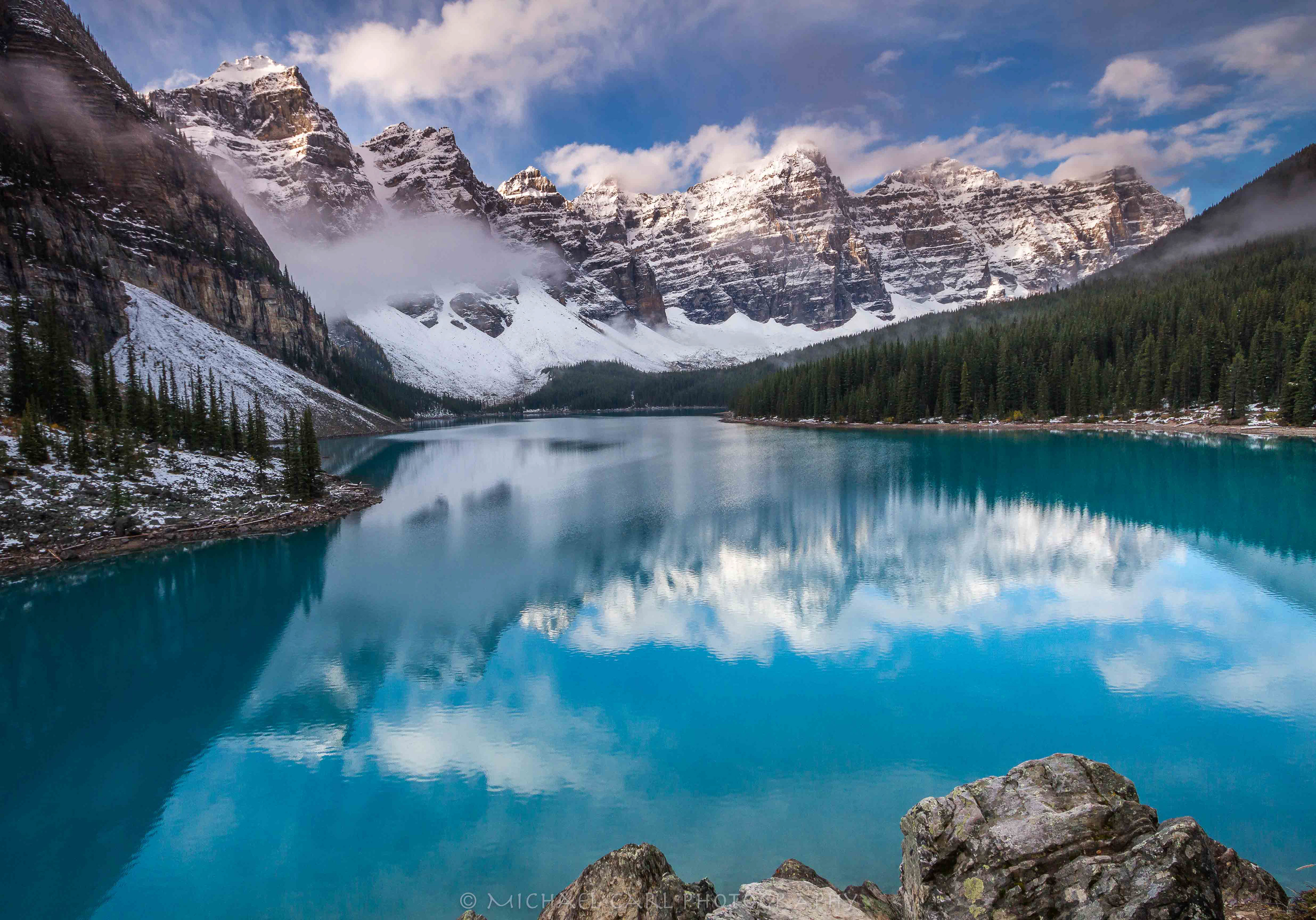 Landscape photography of Moraine Lake Valley of Ten Peaks in Banff Canada by Michael Carl in Banff National Park