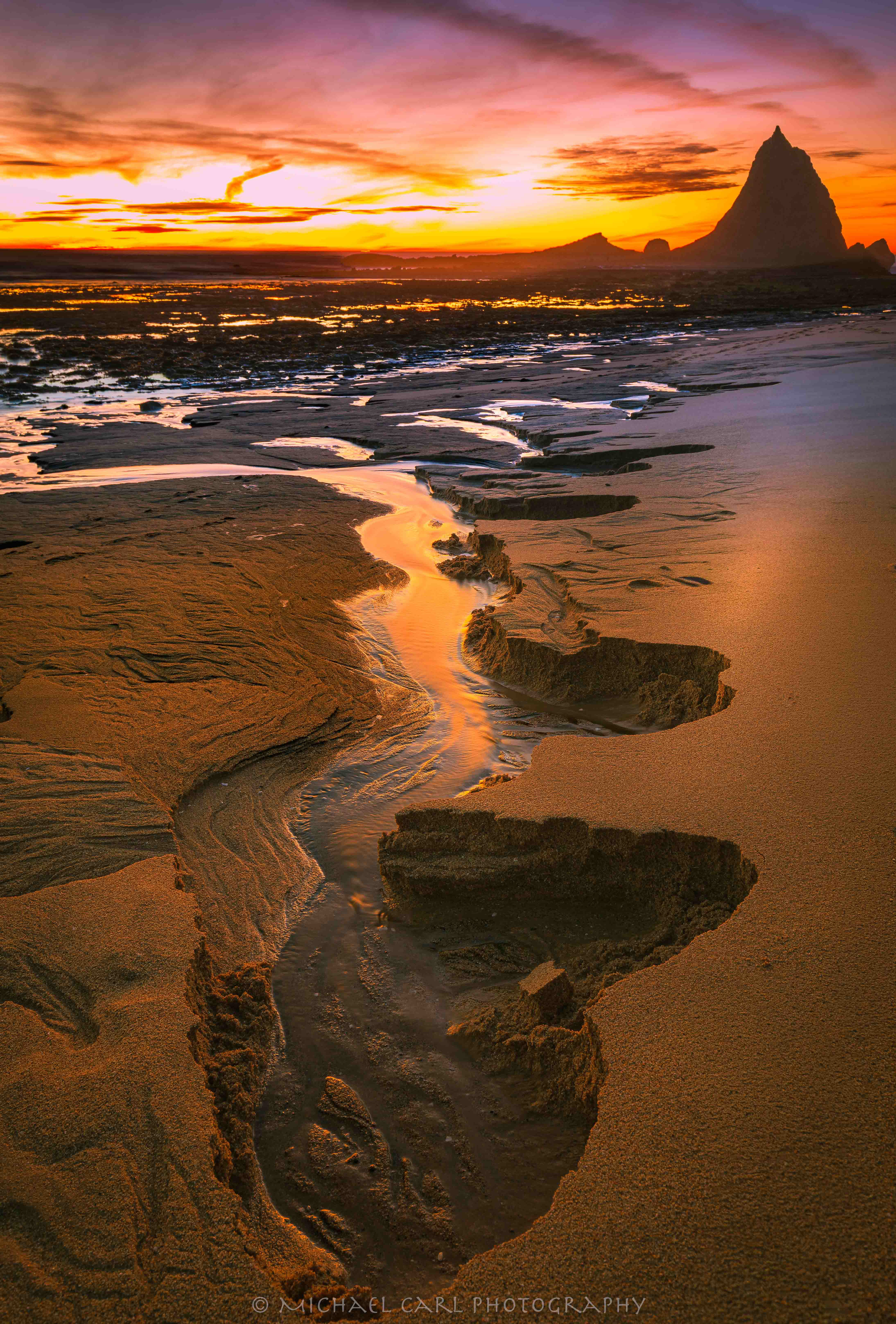 California seascape photography beach sunset.