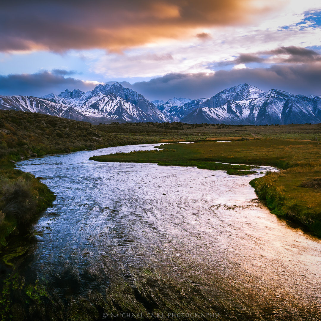 Sierra Nevada Mountains photography looking west from Hot Creek.