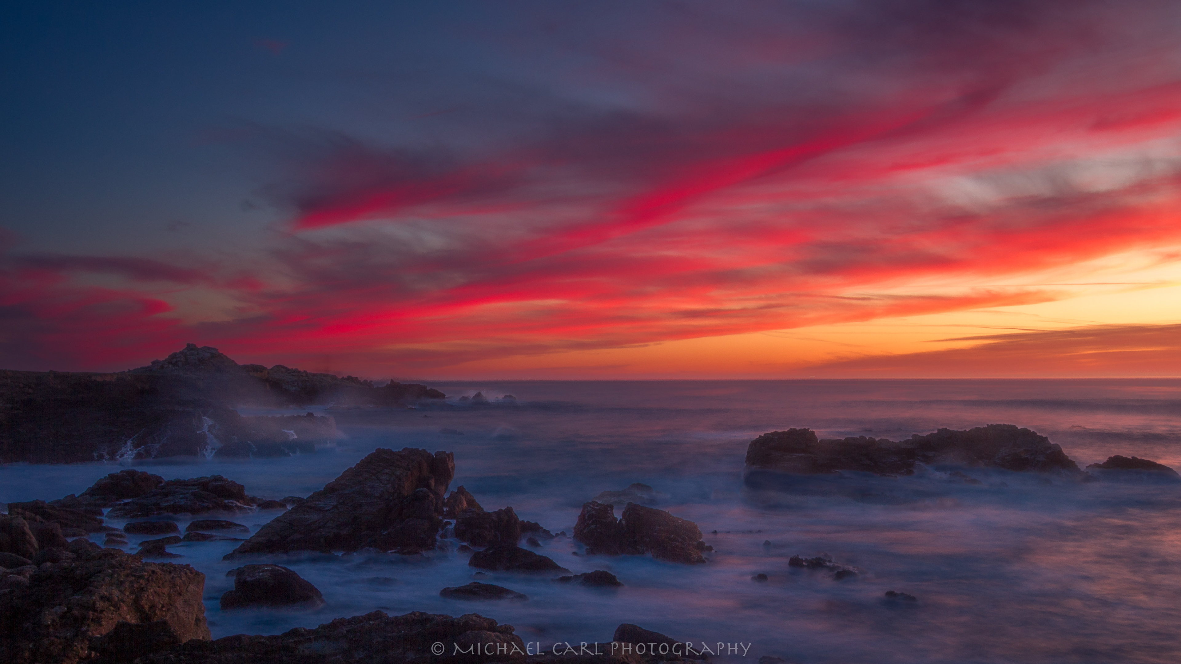 Seascape photography using long exposure along the California Coast